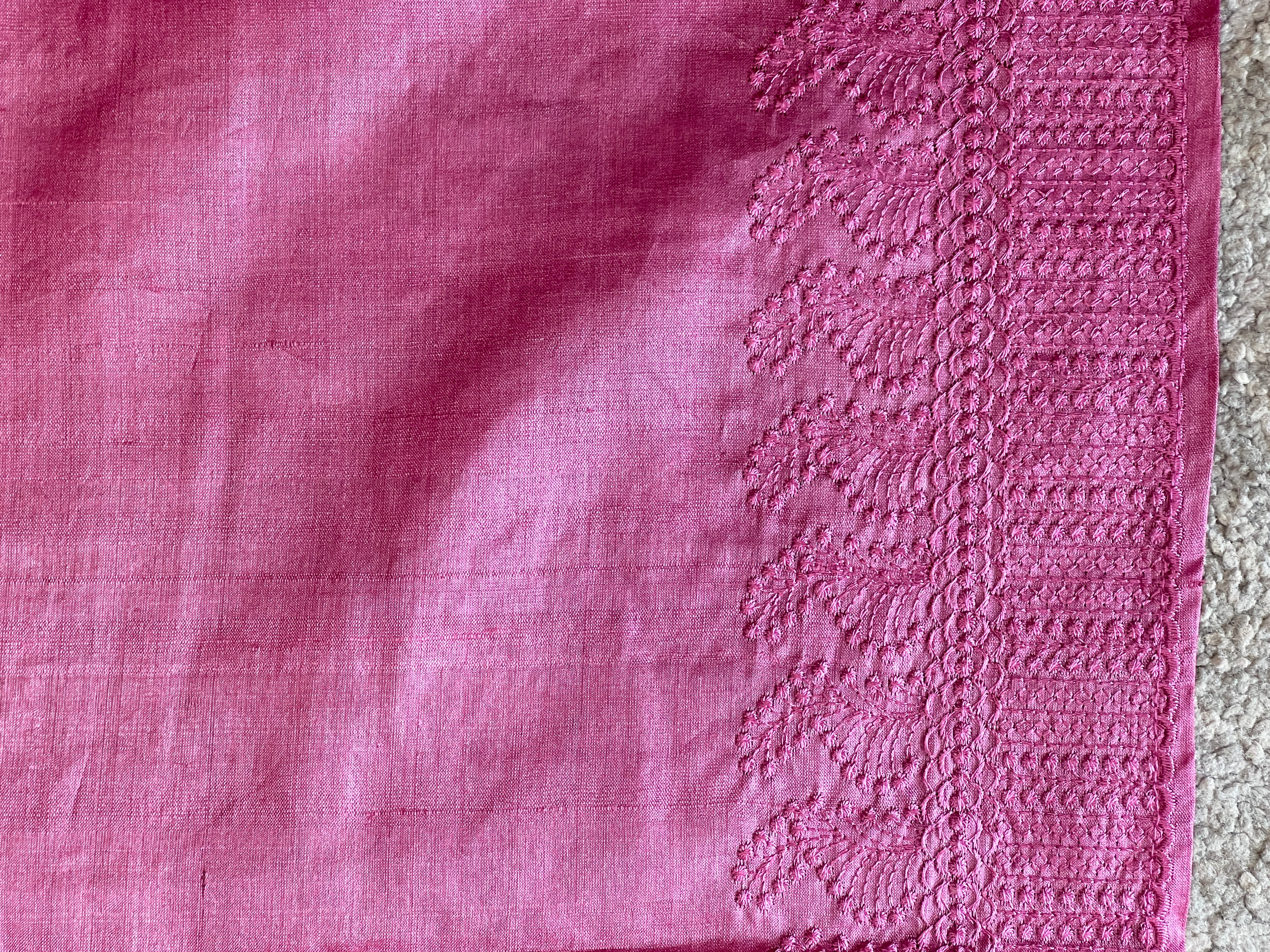 Self Colour Embroidery Design Pure Tussar Saree | SBP731