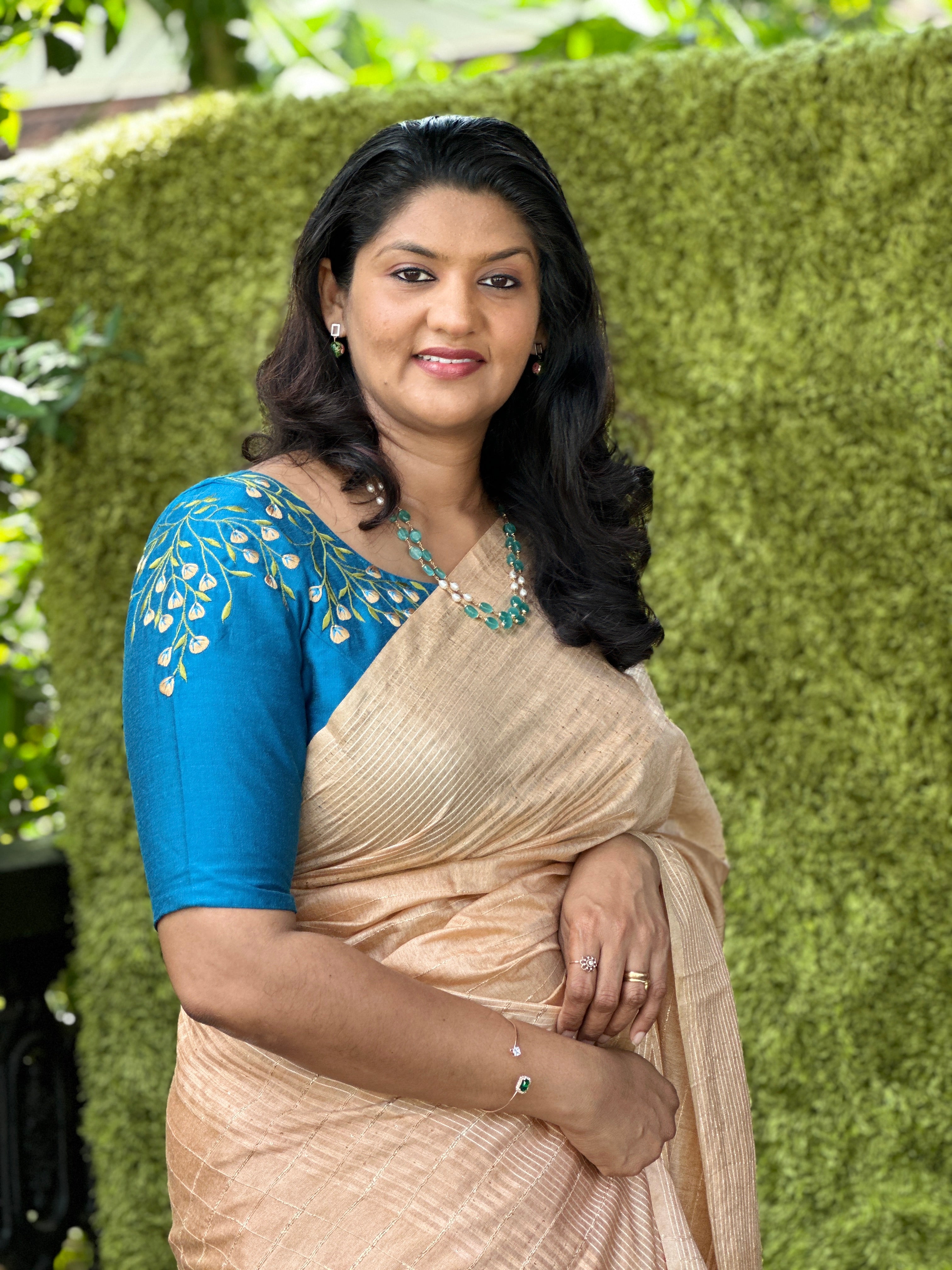 Kesiya Weaving Pattern Bhagalpuri Linen Saree |  SK267