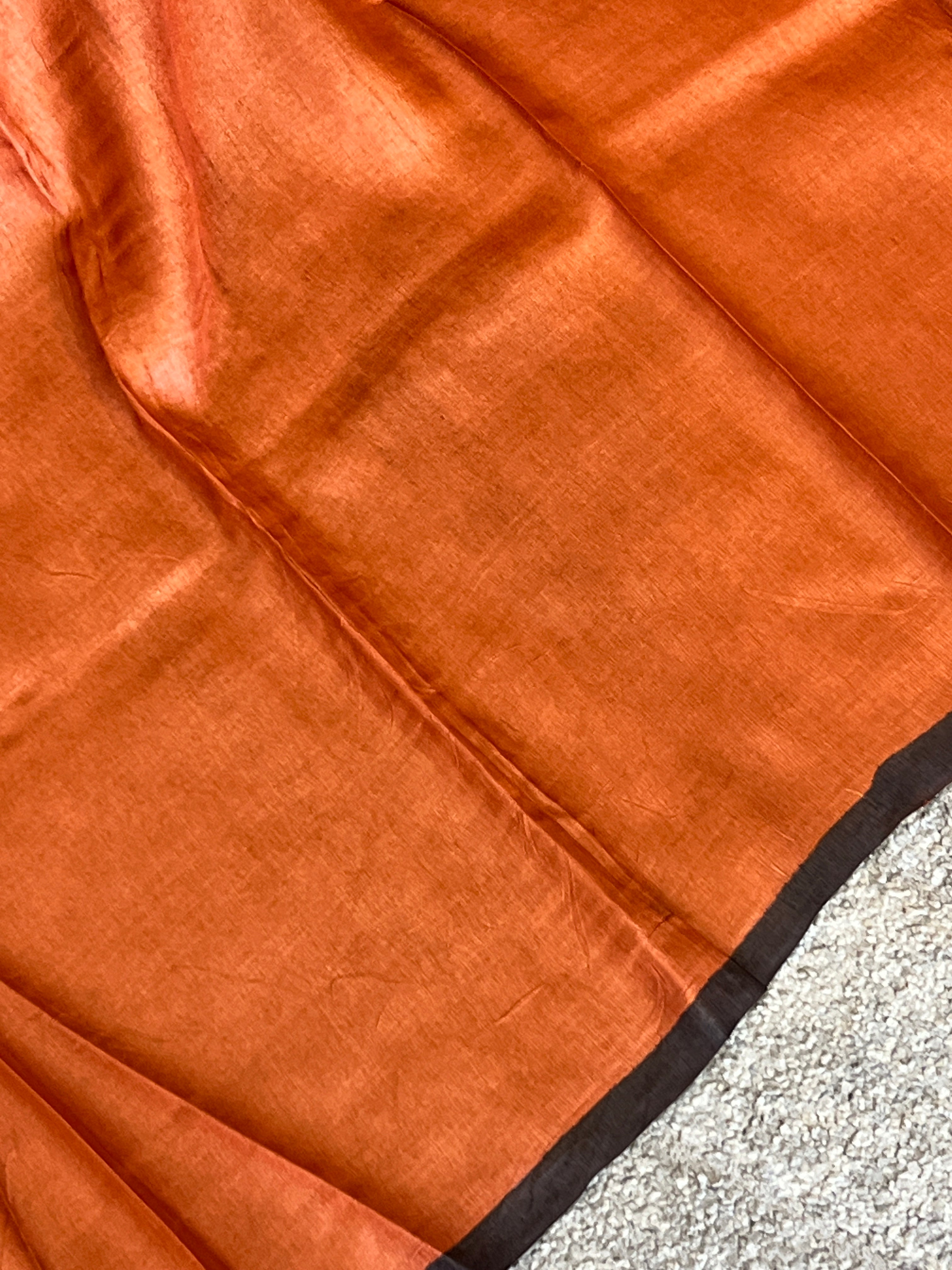 Floral Print Detailed Pure Tussar Saree | SBS1279