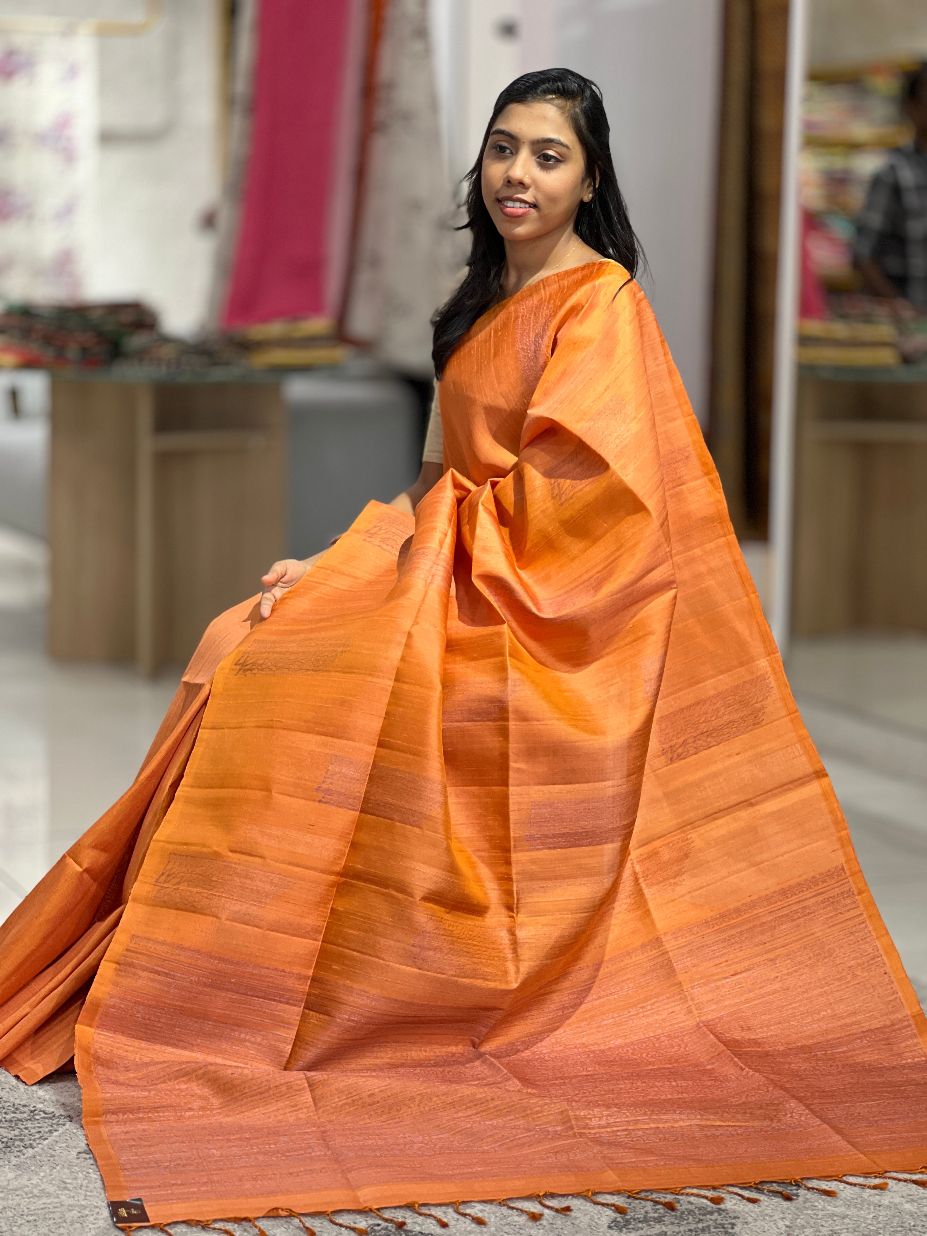 Zari Motif Raw Silk Saree | TT286