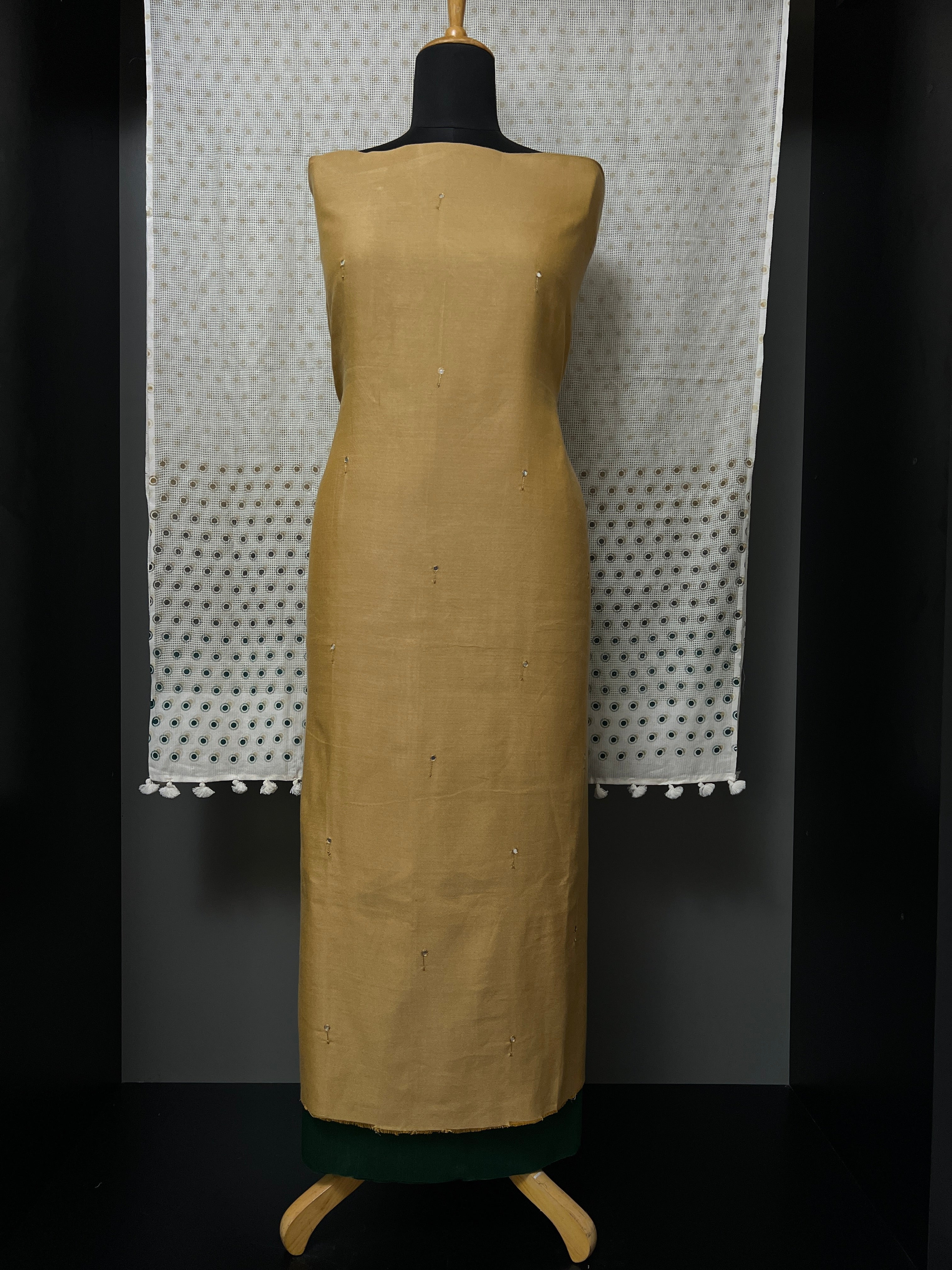 Embroidery Detailed Slub Cotton Salwar Set | SS1390