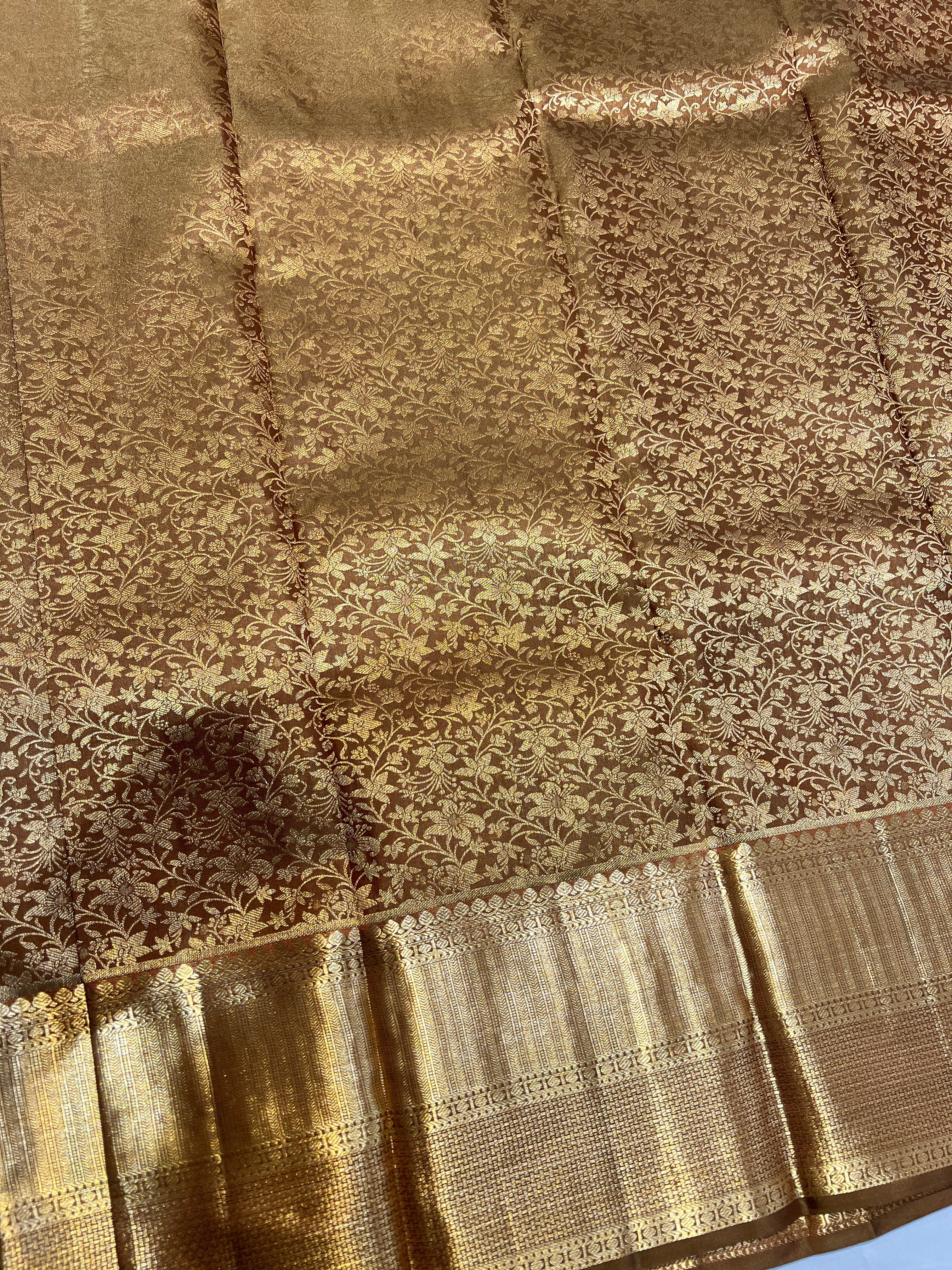 Floral Jaal Pattern Kanchipuram Saree | OM257