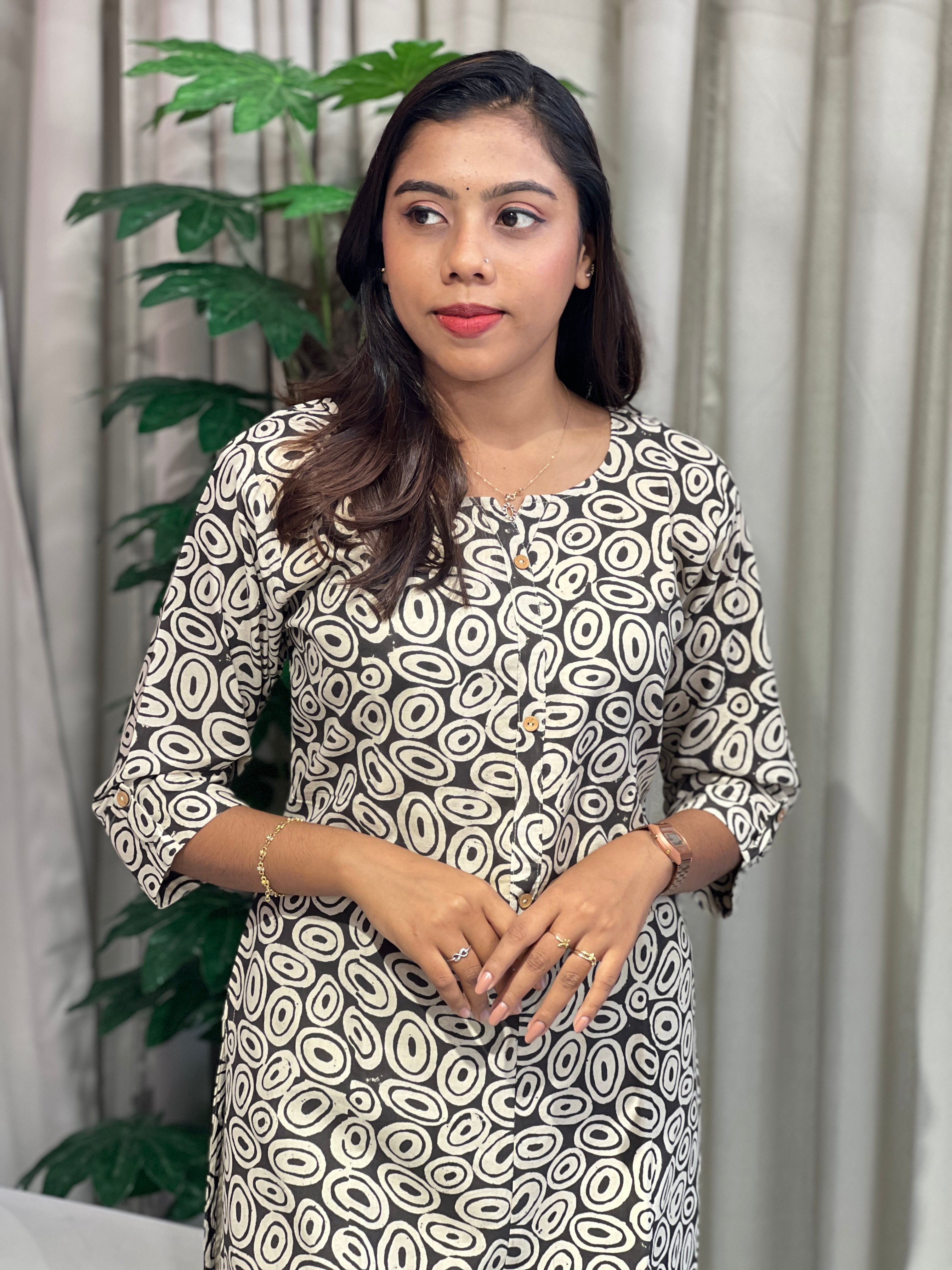 Printed Cotton Kurta | DNT843