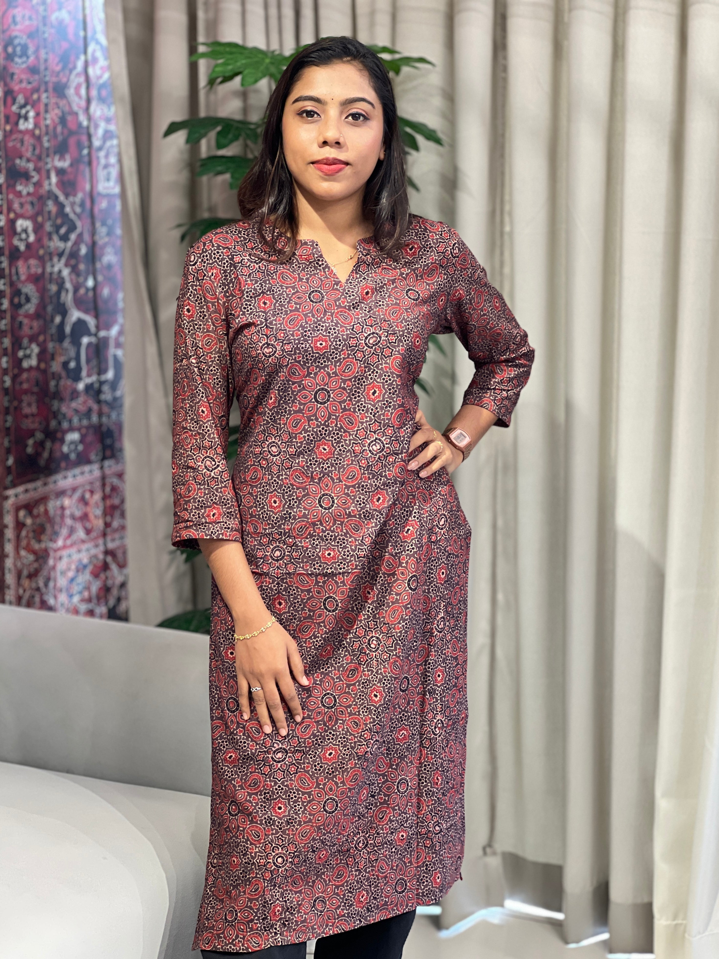Printed Cotton Kurta | DNT837