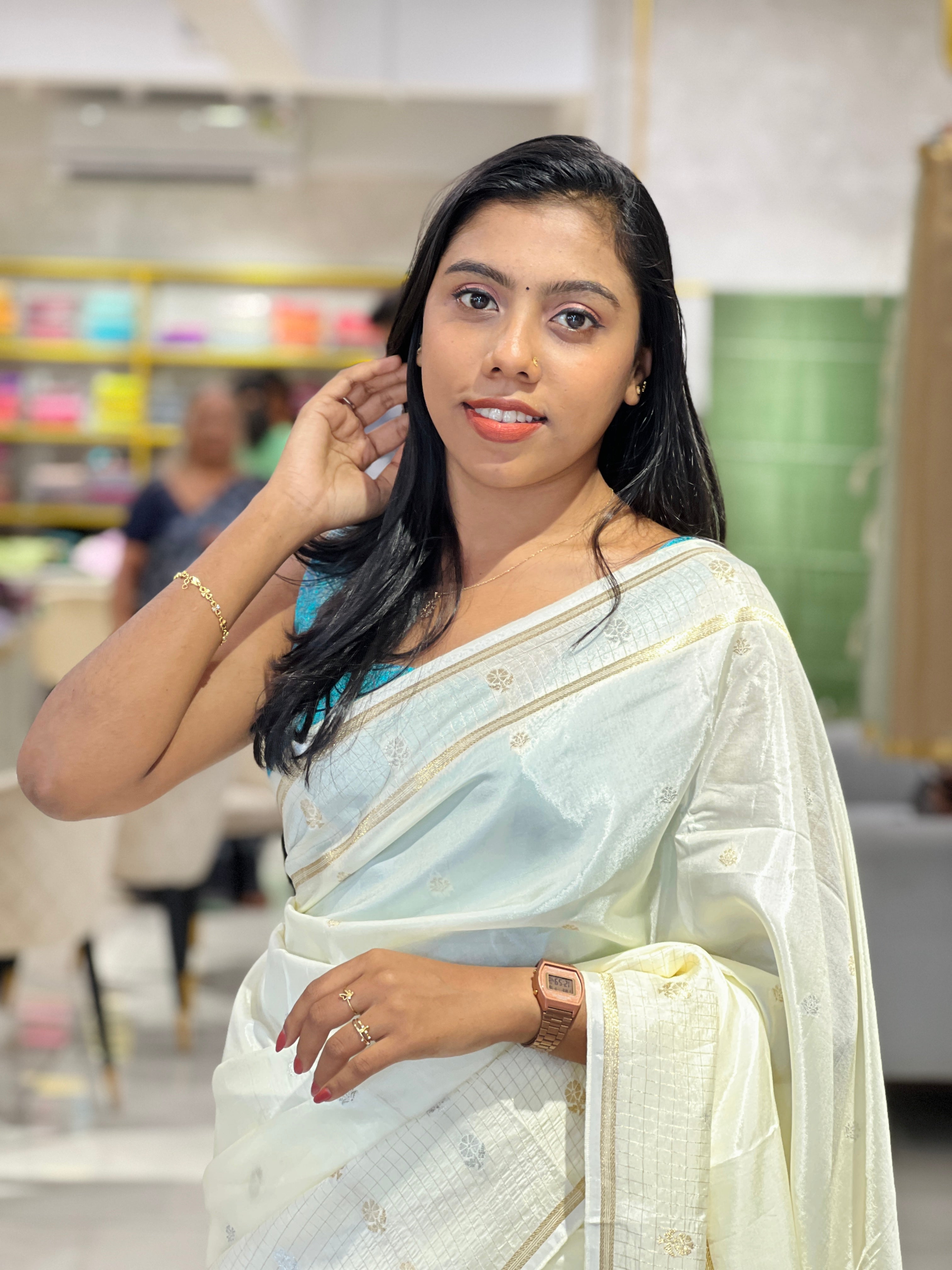 Zari Butta Weaved Semi Silk Saree | NN346