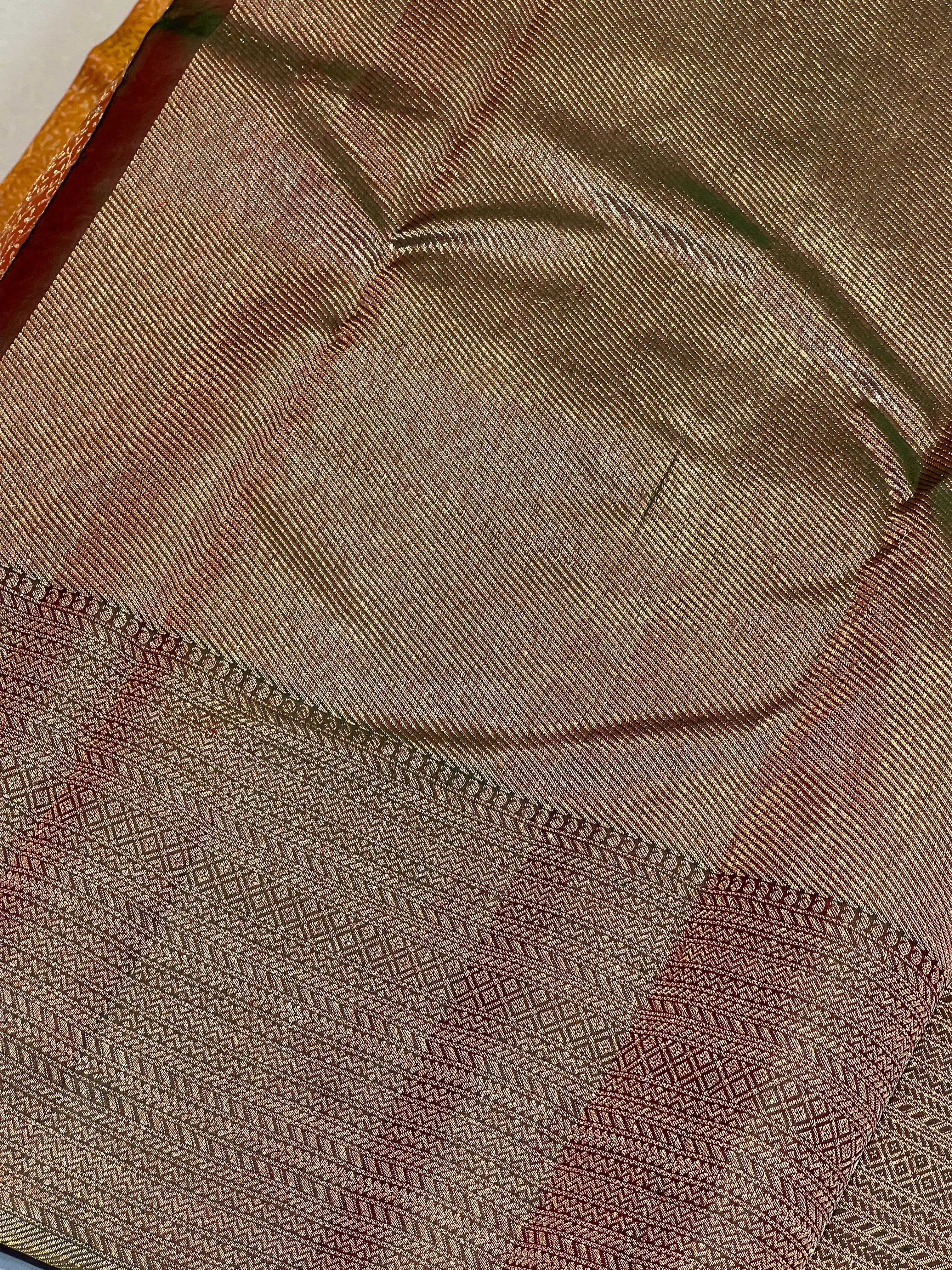 Jaal Pattern With Handloom Kanchipuram Saree | OM243