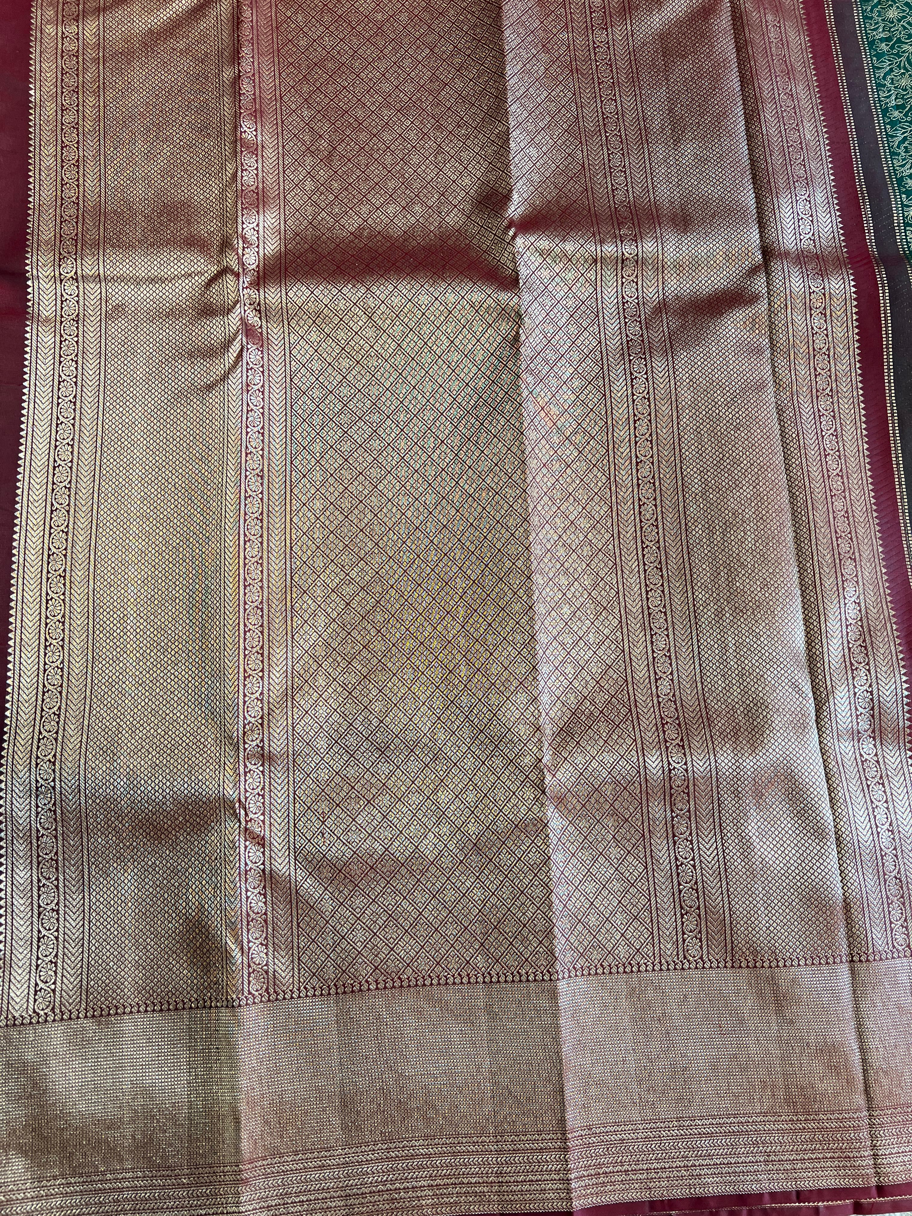 Floral Pattern Kanchipuram Saree | OM242