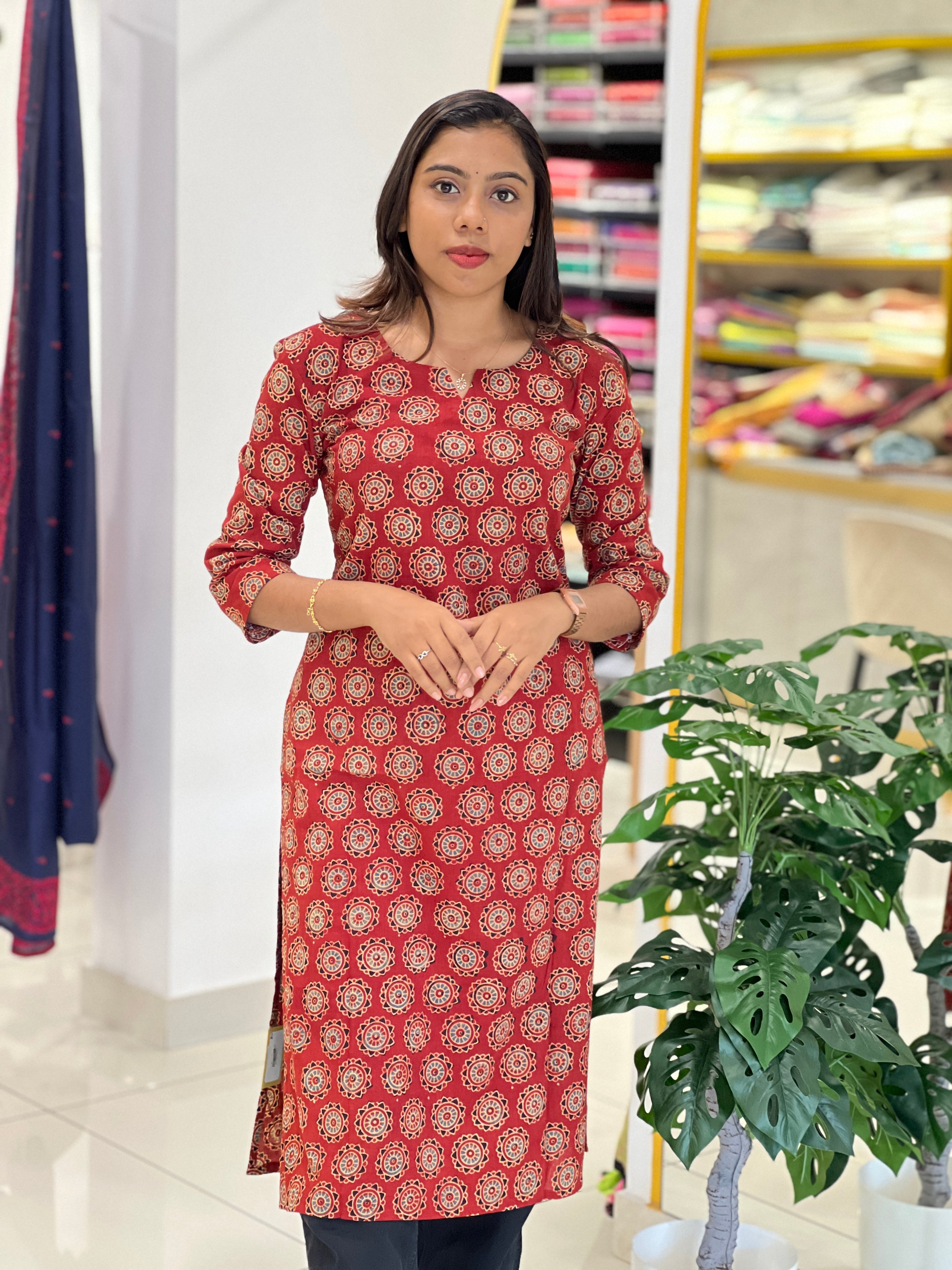 Printed Cotton Kurta | DNT830