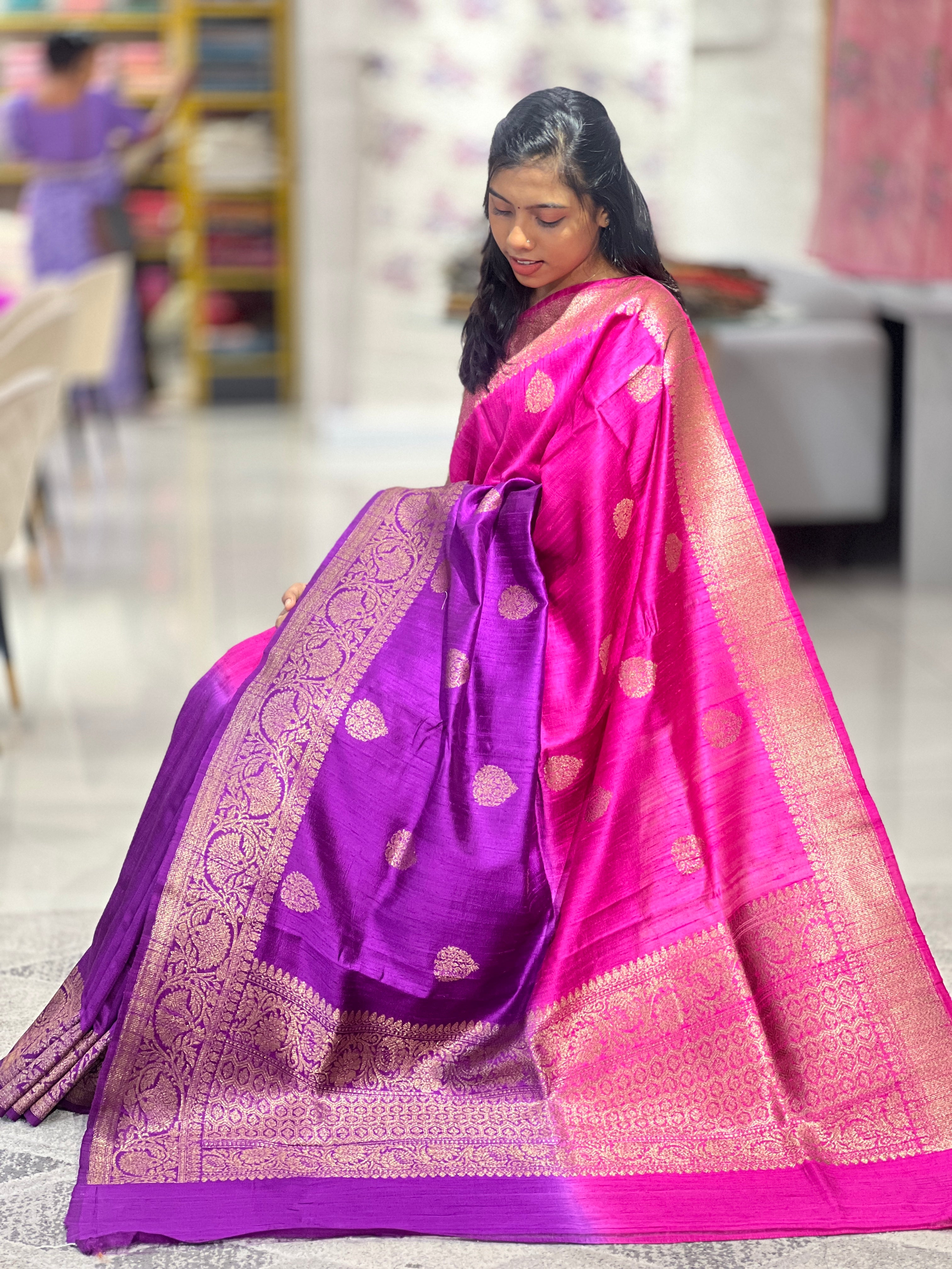 Traditional Banarasi Buta Raw Silk Saree | BHH157
