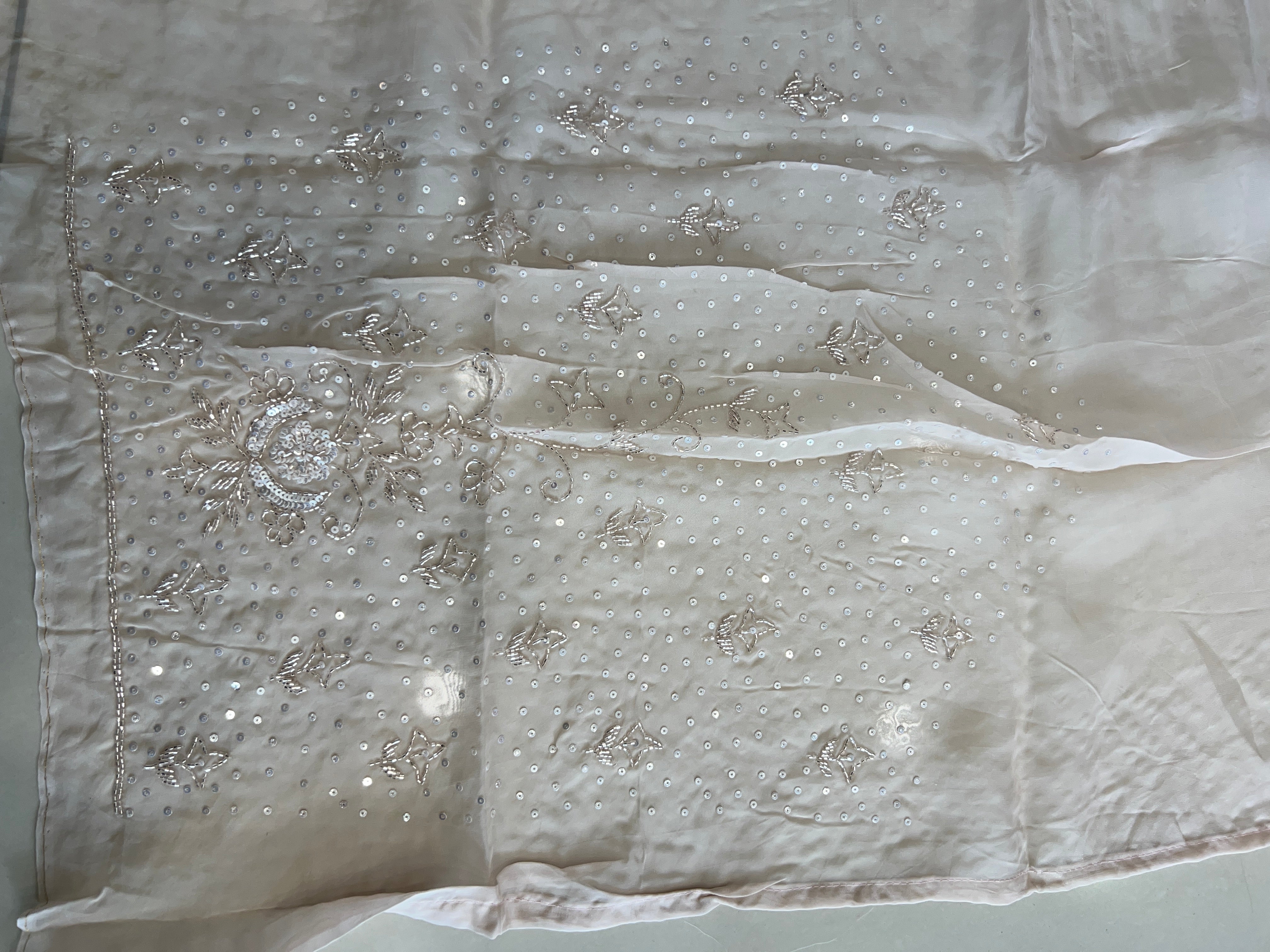 Embroidered Pattern  Organza Saree | SBP783