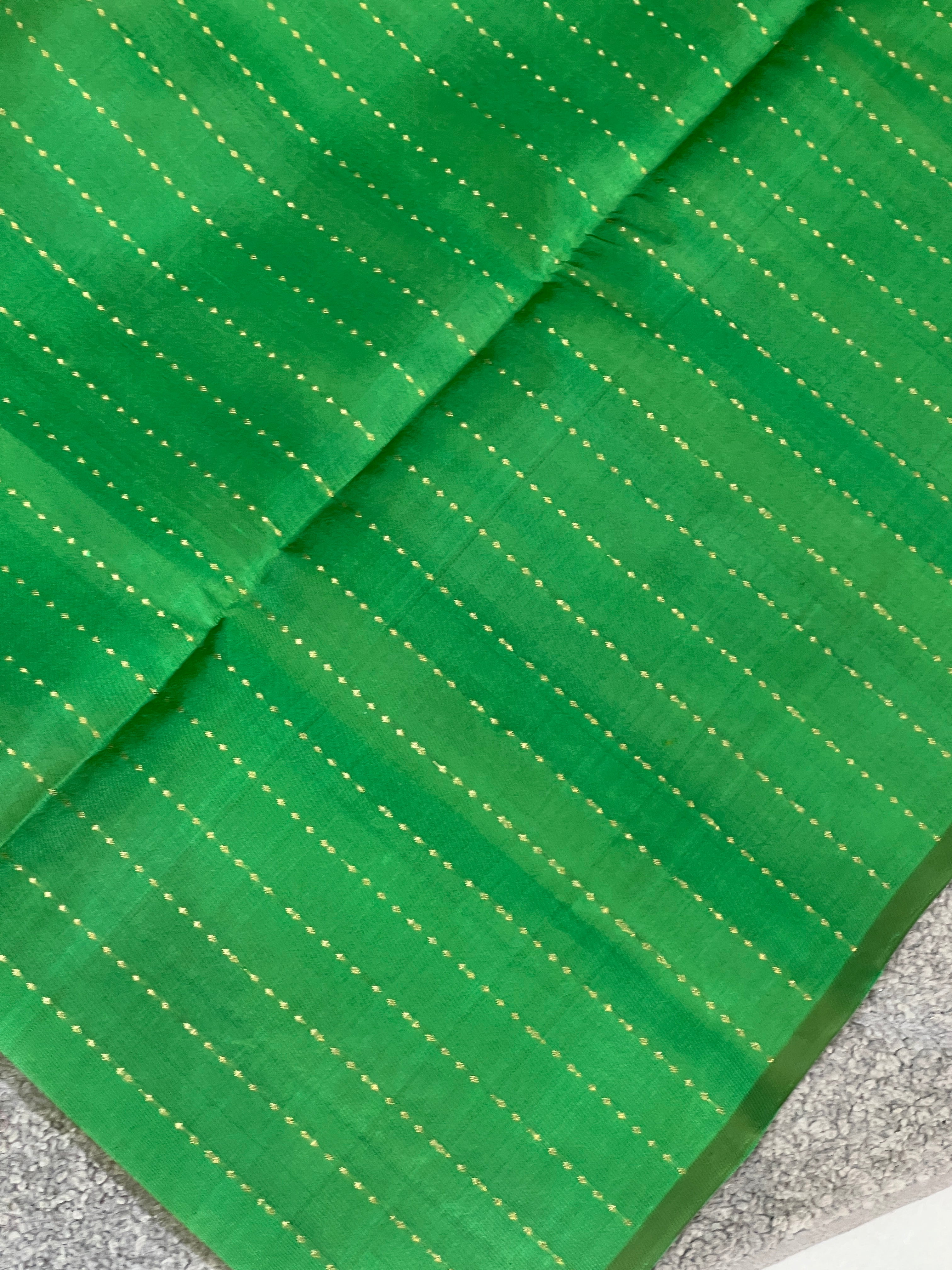 Zari Stripe Detailed Soft Silk Saree | TT261