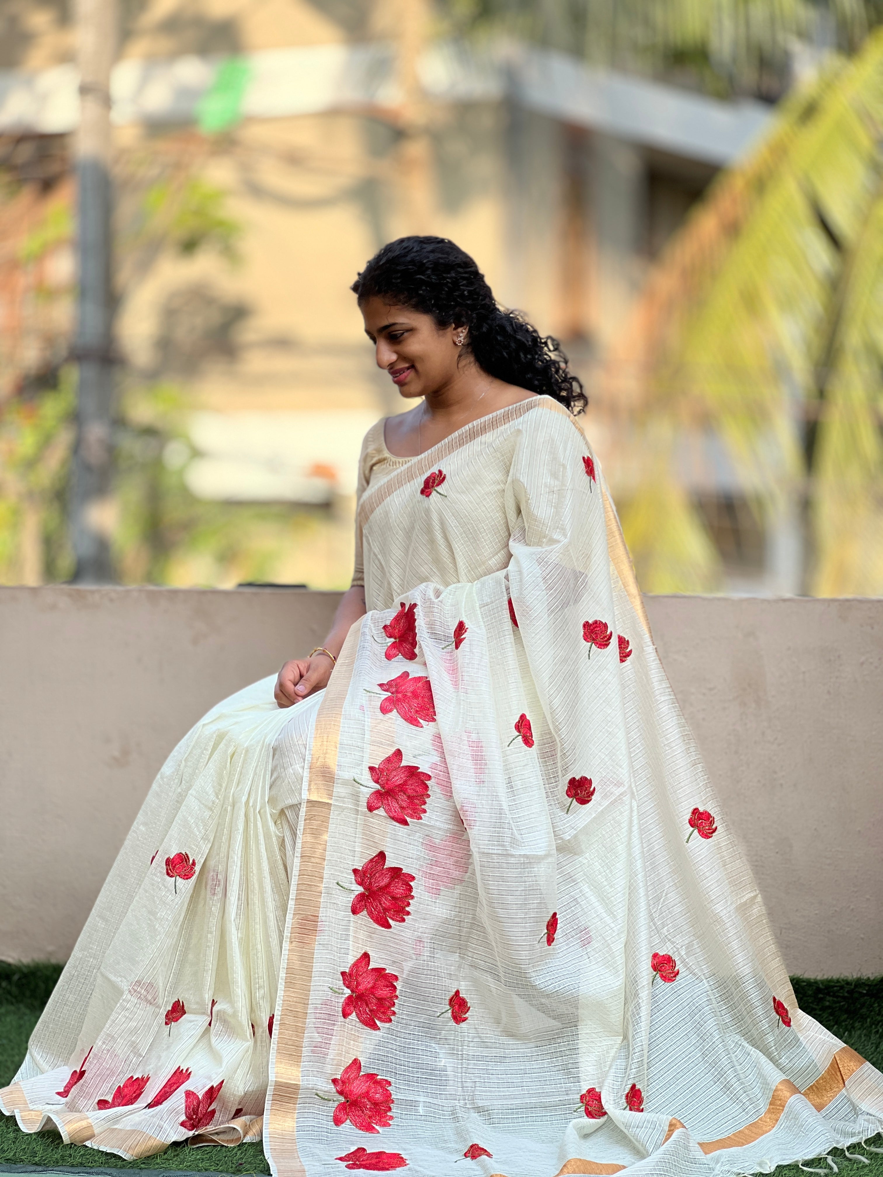 Embroidered Silky Kota Saree | NHH214