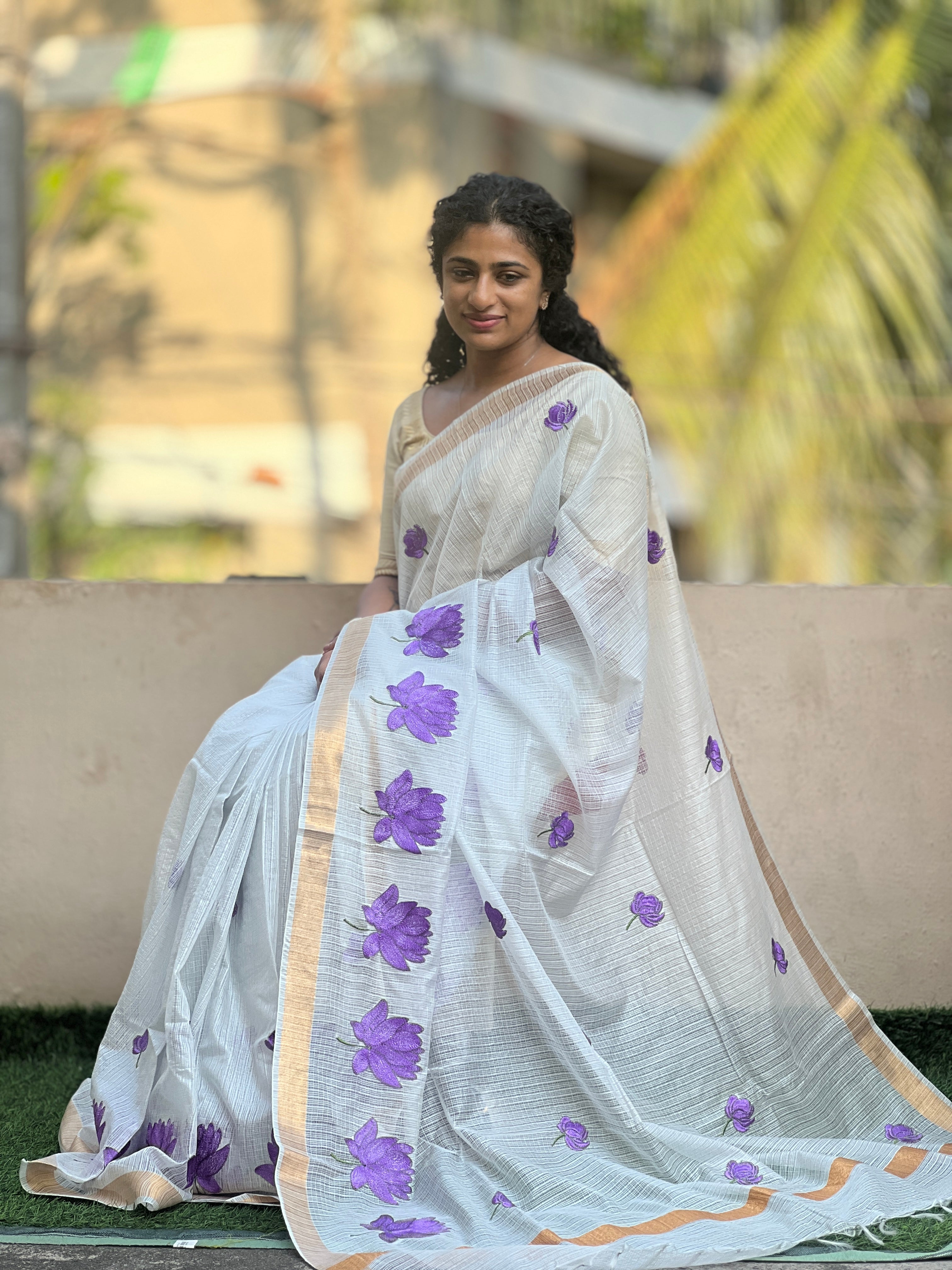Embroidered Silky Kota Saree | NHH214