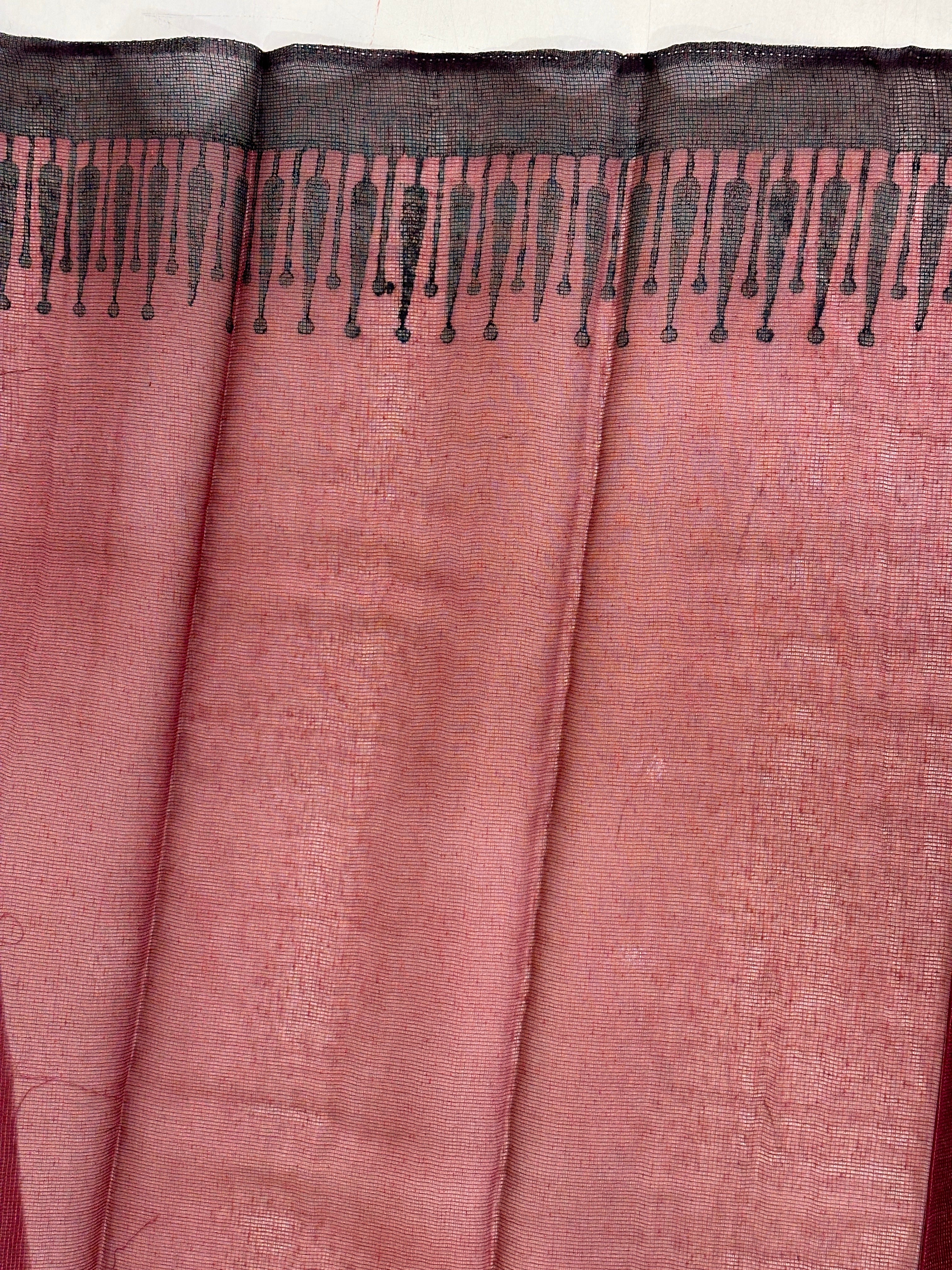 Tepchi Embroidery With  Block Printed Supernet Kota Saree | JSC253