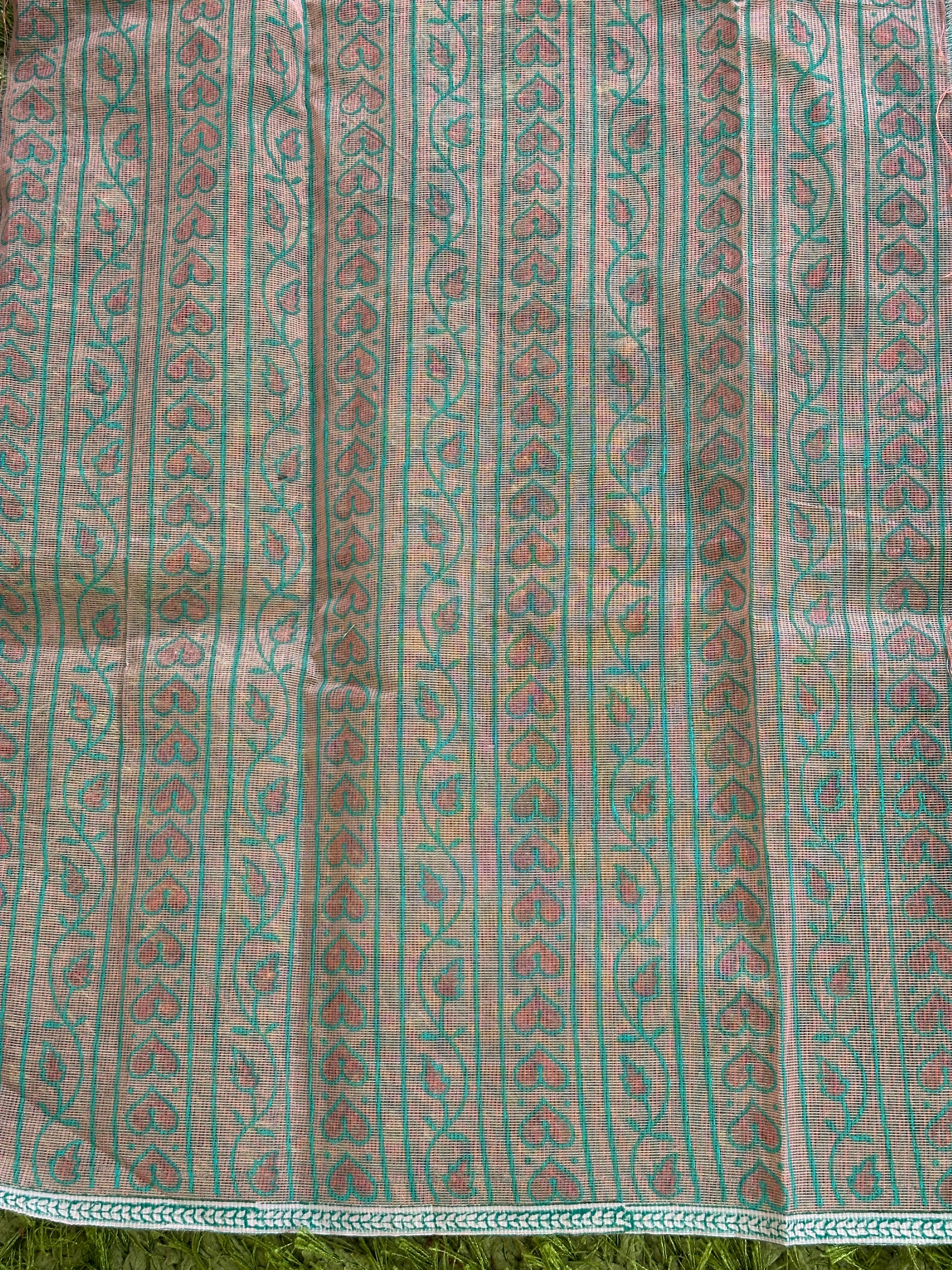 Hand Block Printed Silky Kota Saree | JSC263