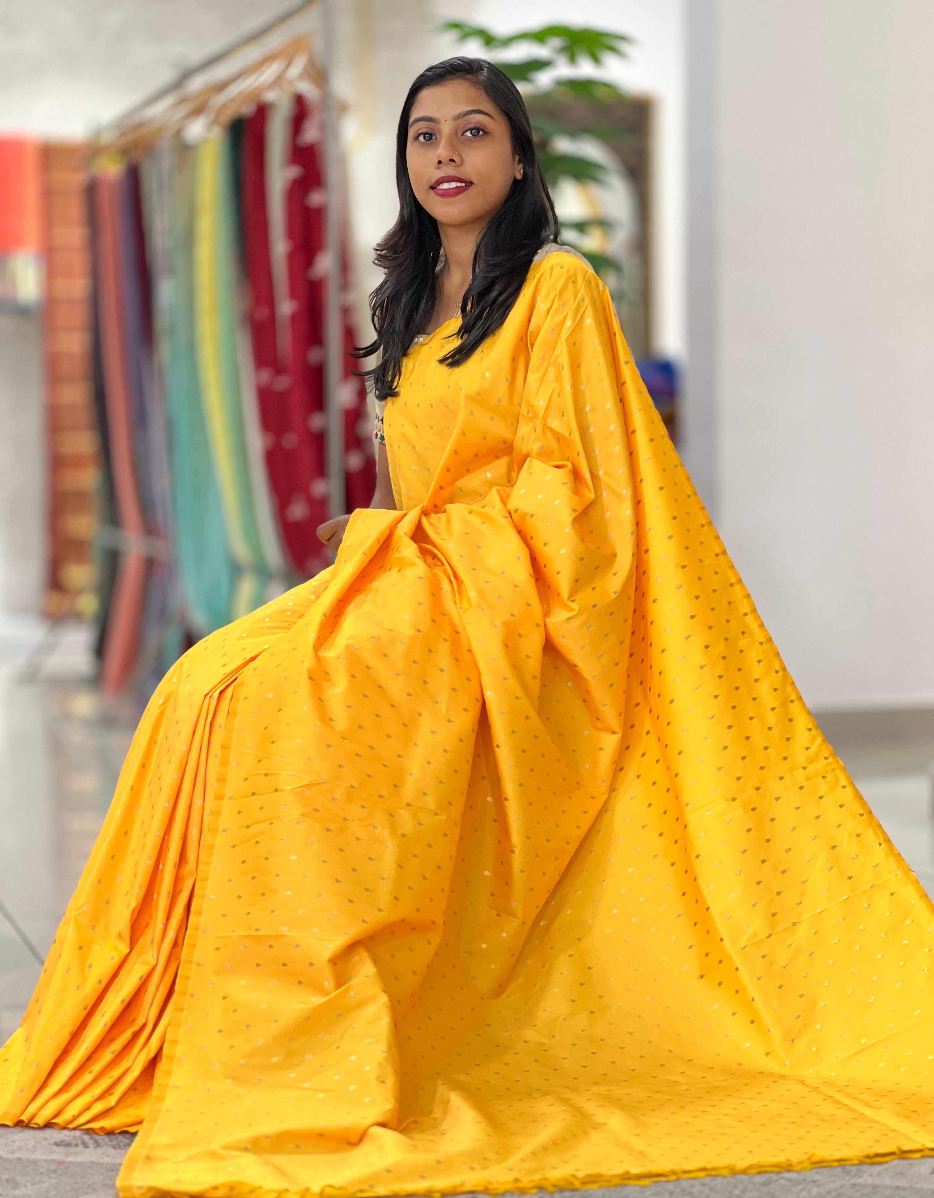 Zari Buta Detailed Blended Silk Saree | PDS125