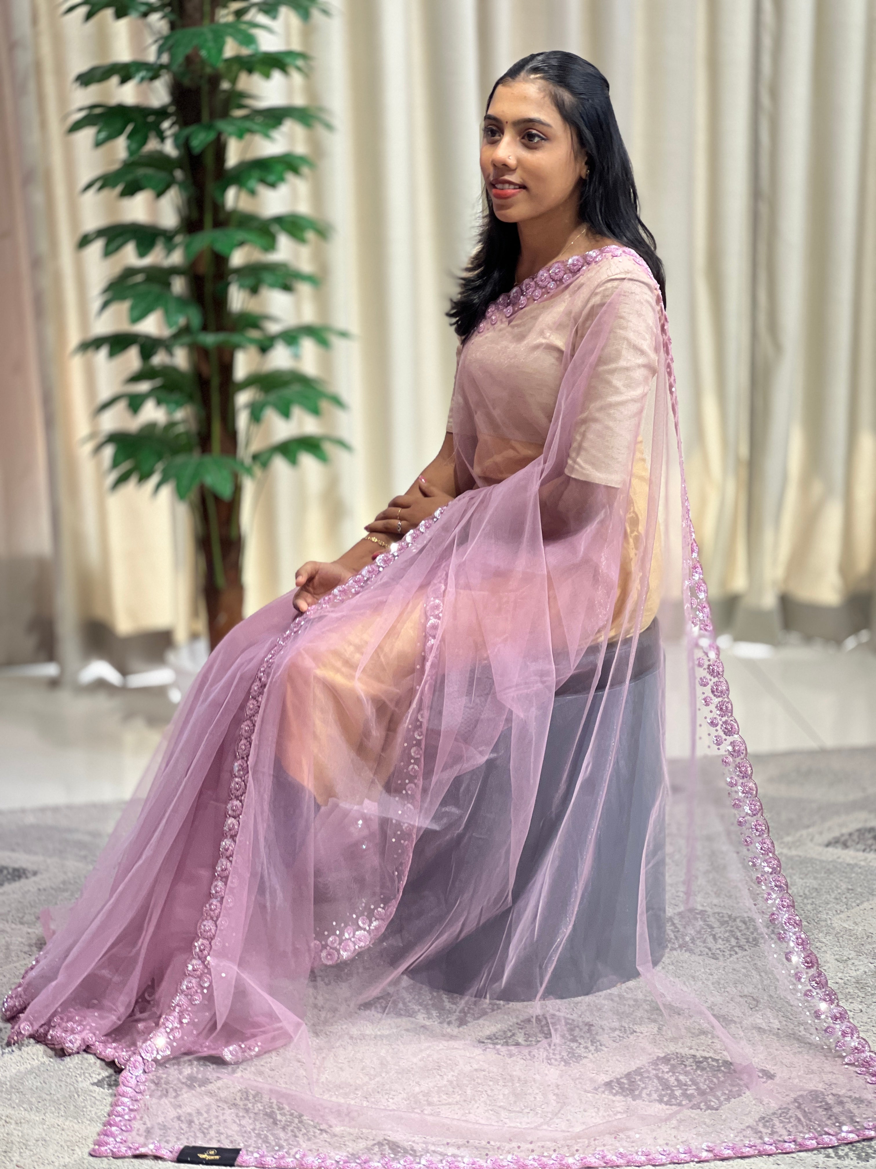 Party Wear Net Saree | SBP845