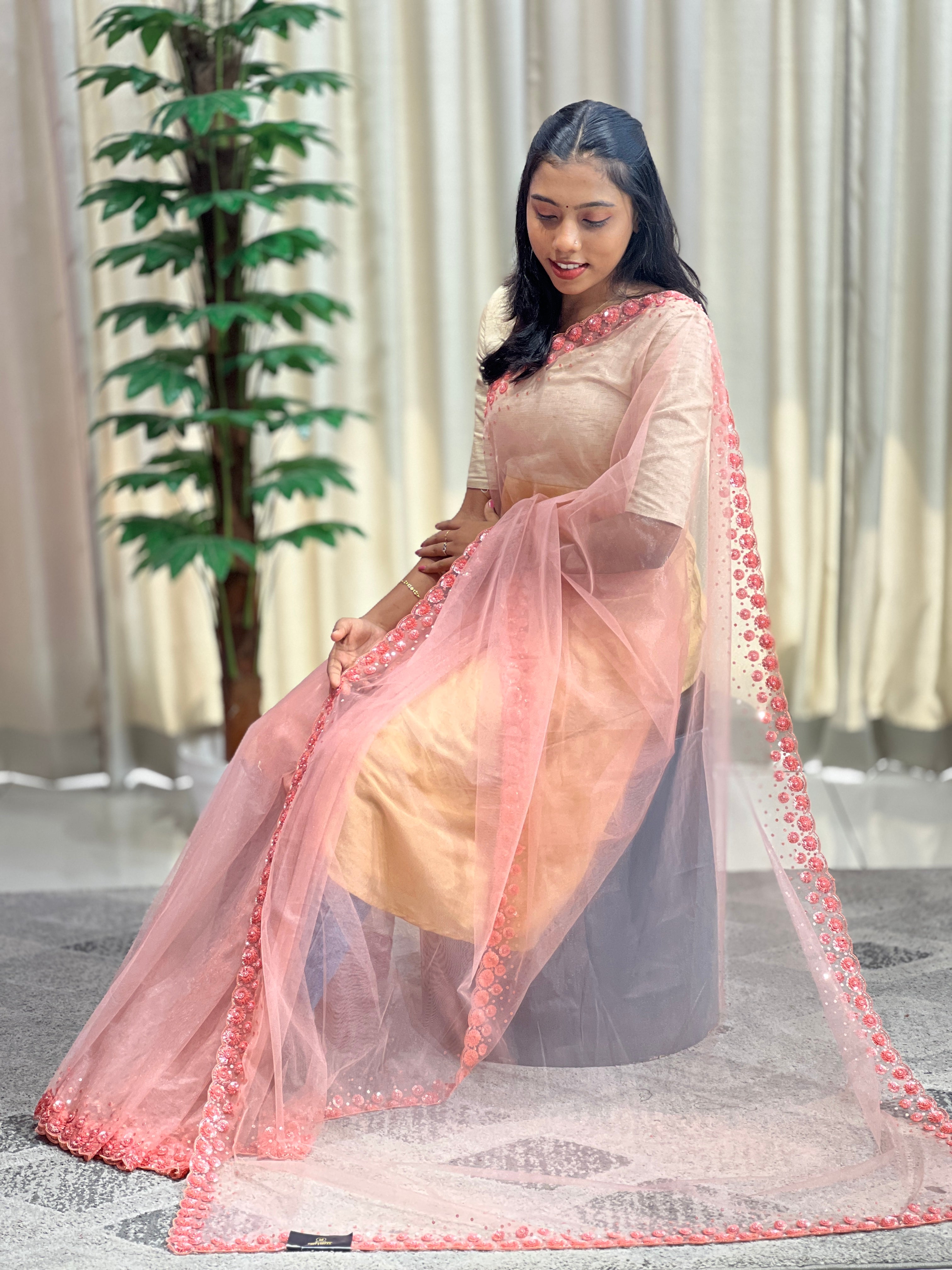 Party Wear Net Saree |  SBP847