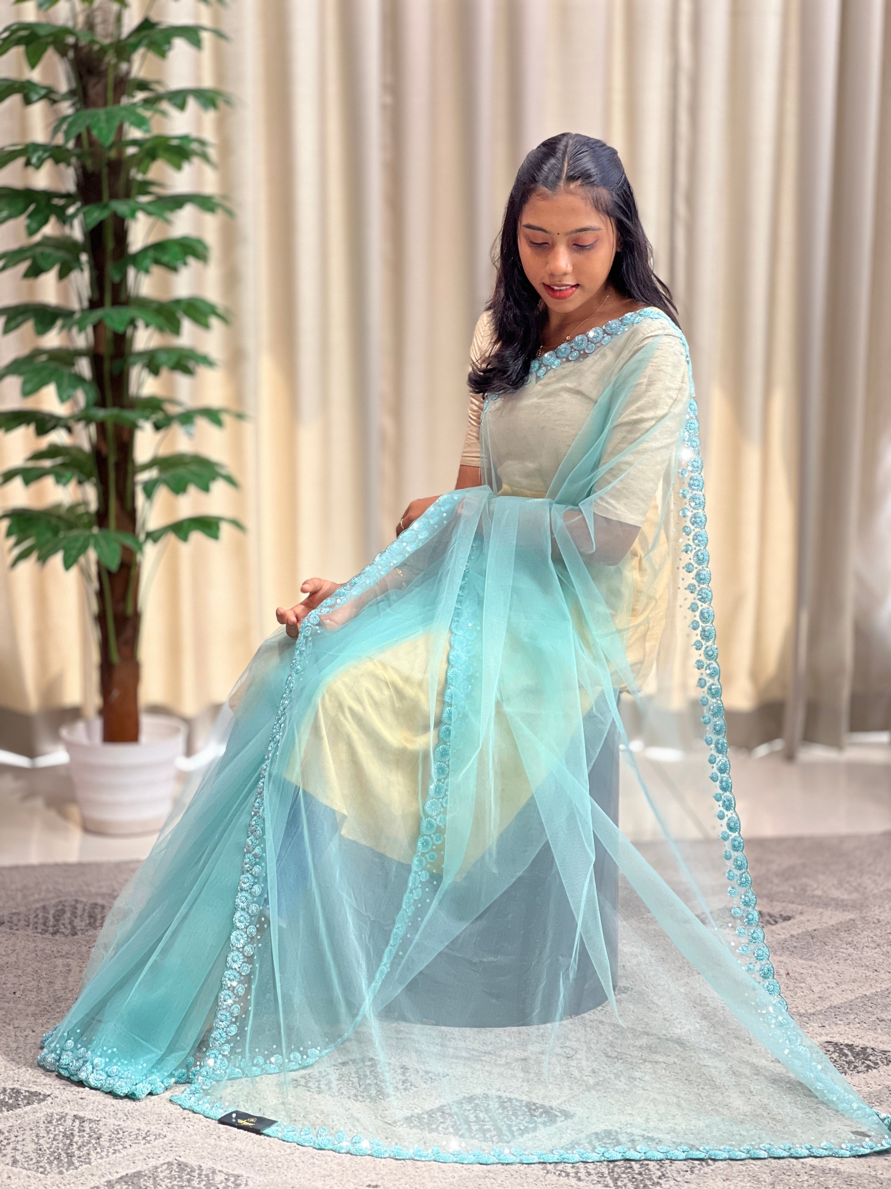 Party Wear Net Saree | SBP846