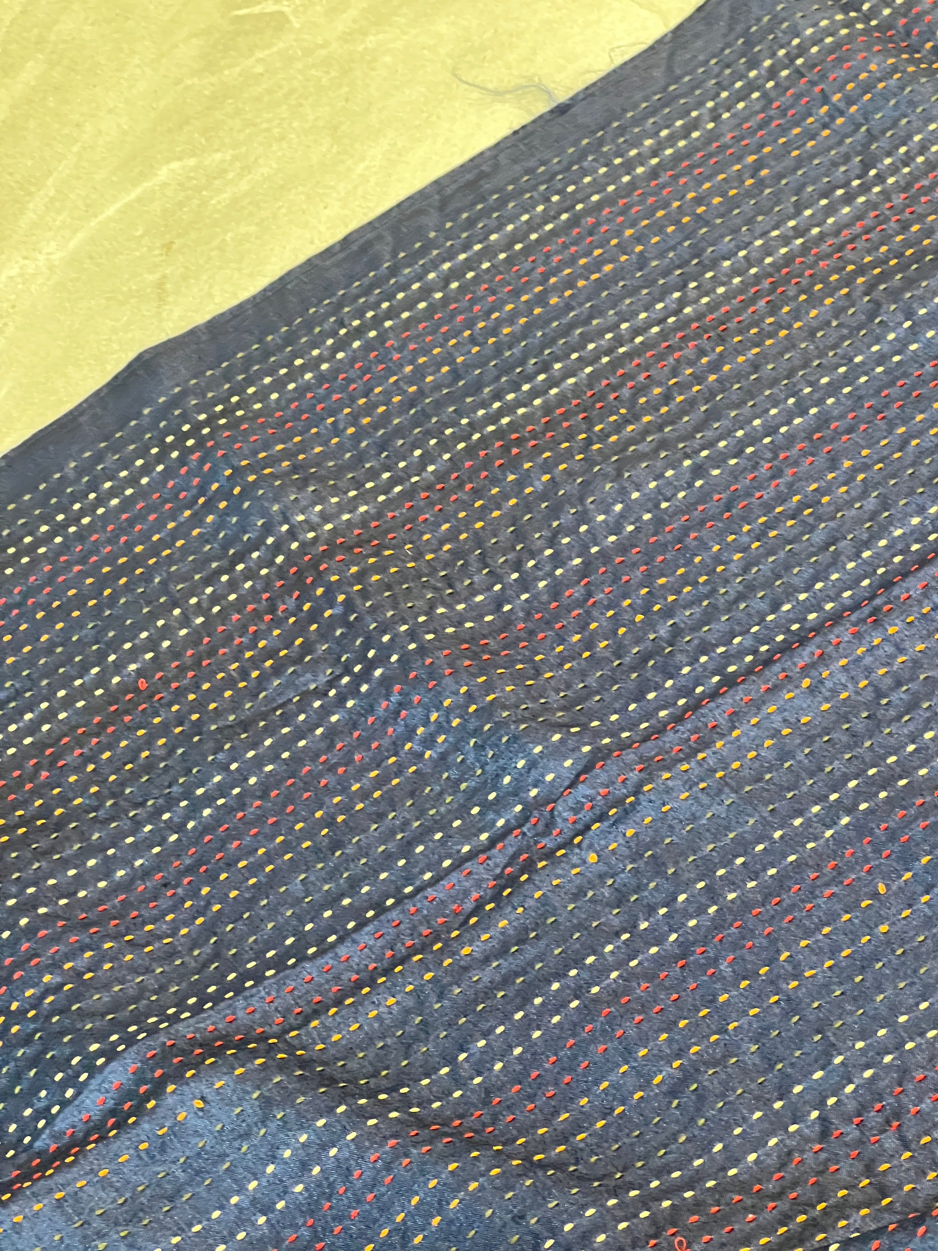 Hand Embroidery With Mirror Work Detailed Desi Tussar Saree | RGD655