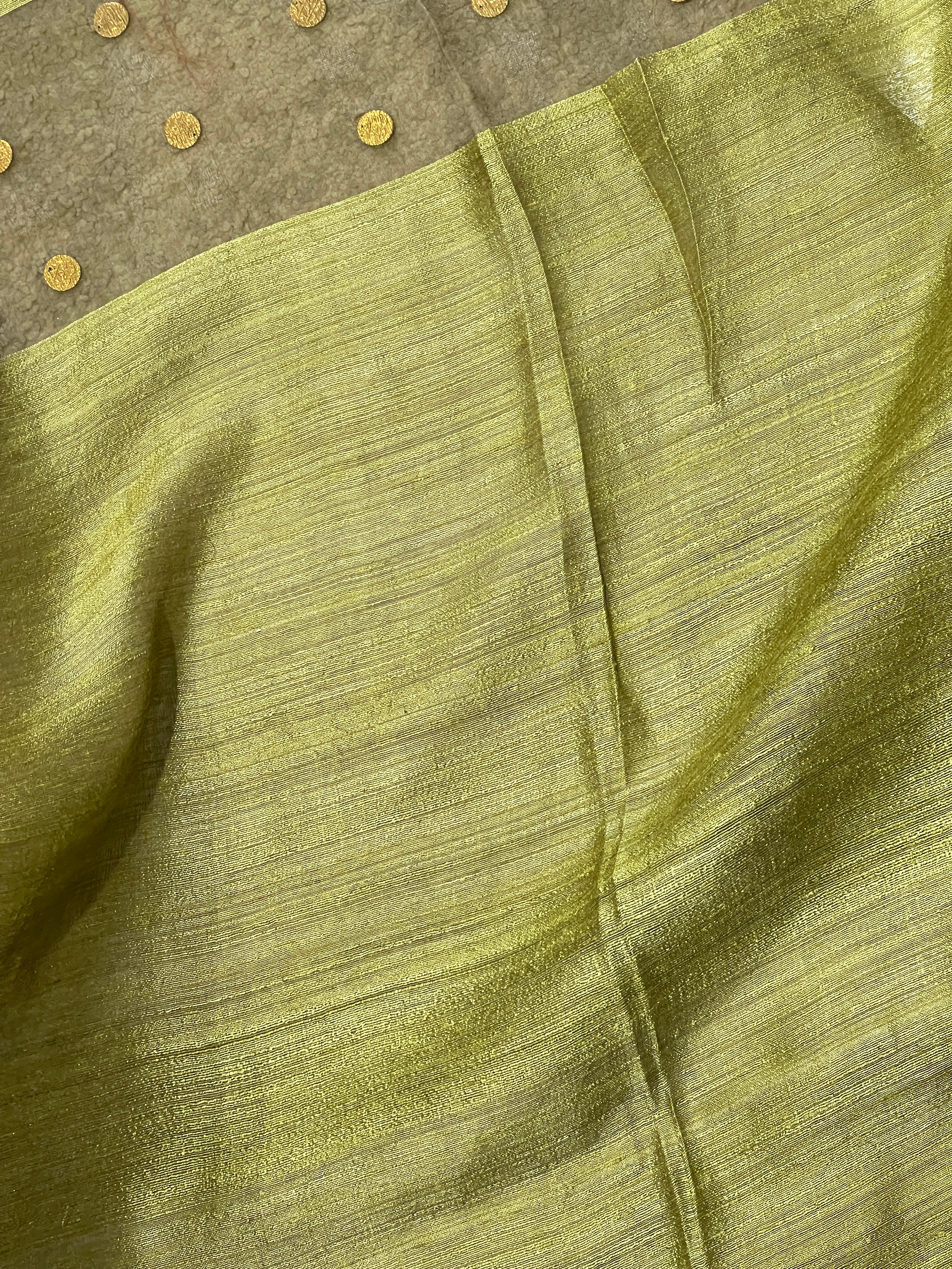 Coin Weaving Patterned Matka Tussar Saree | RGD676