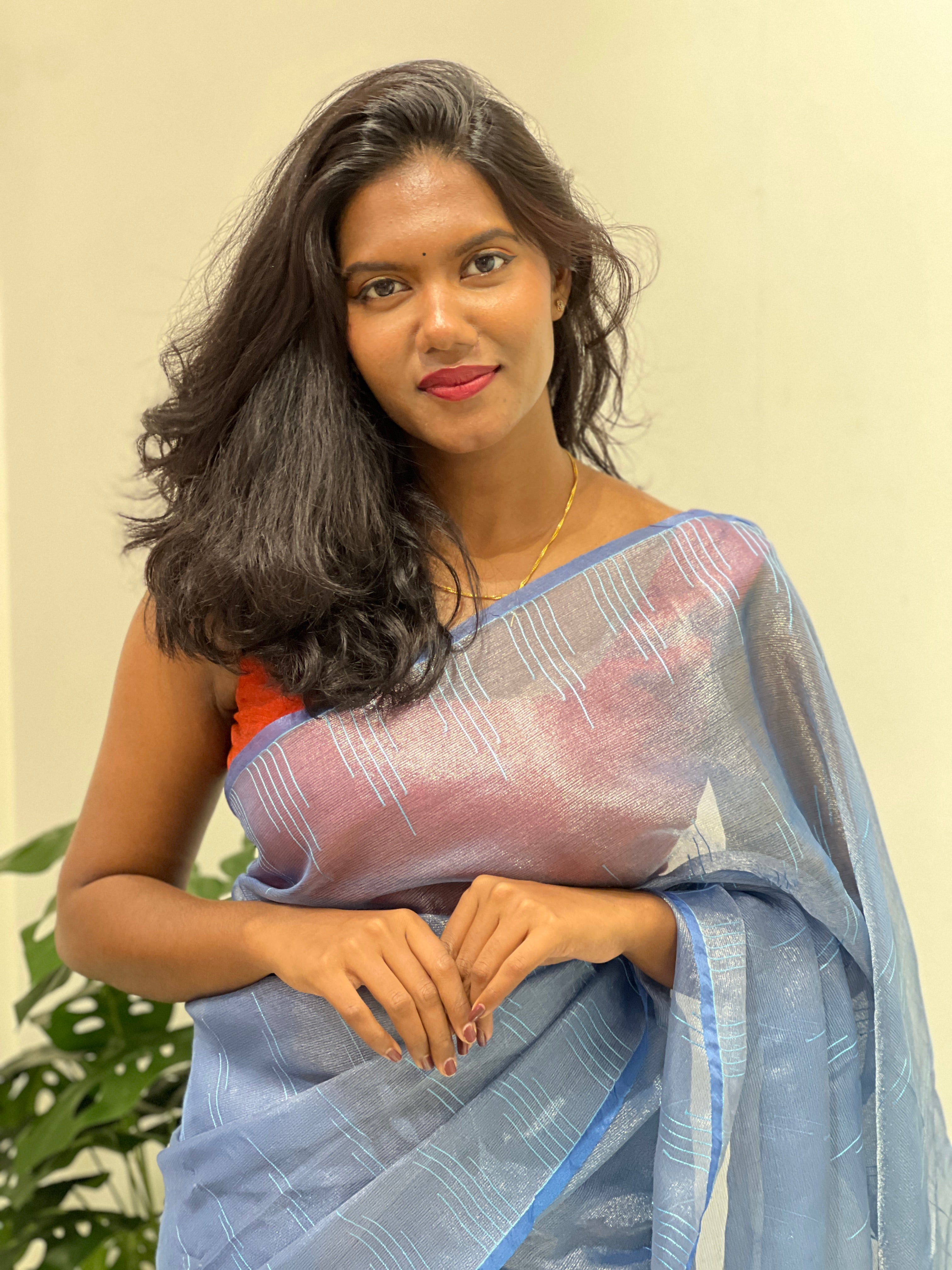 Kesia Woven Tissue Saree | SK465