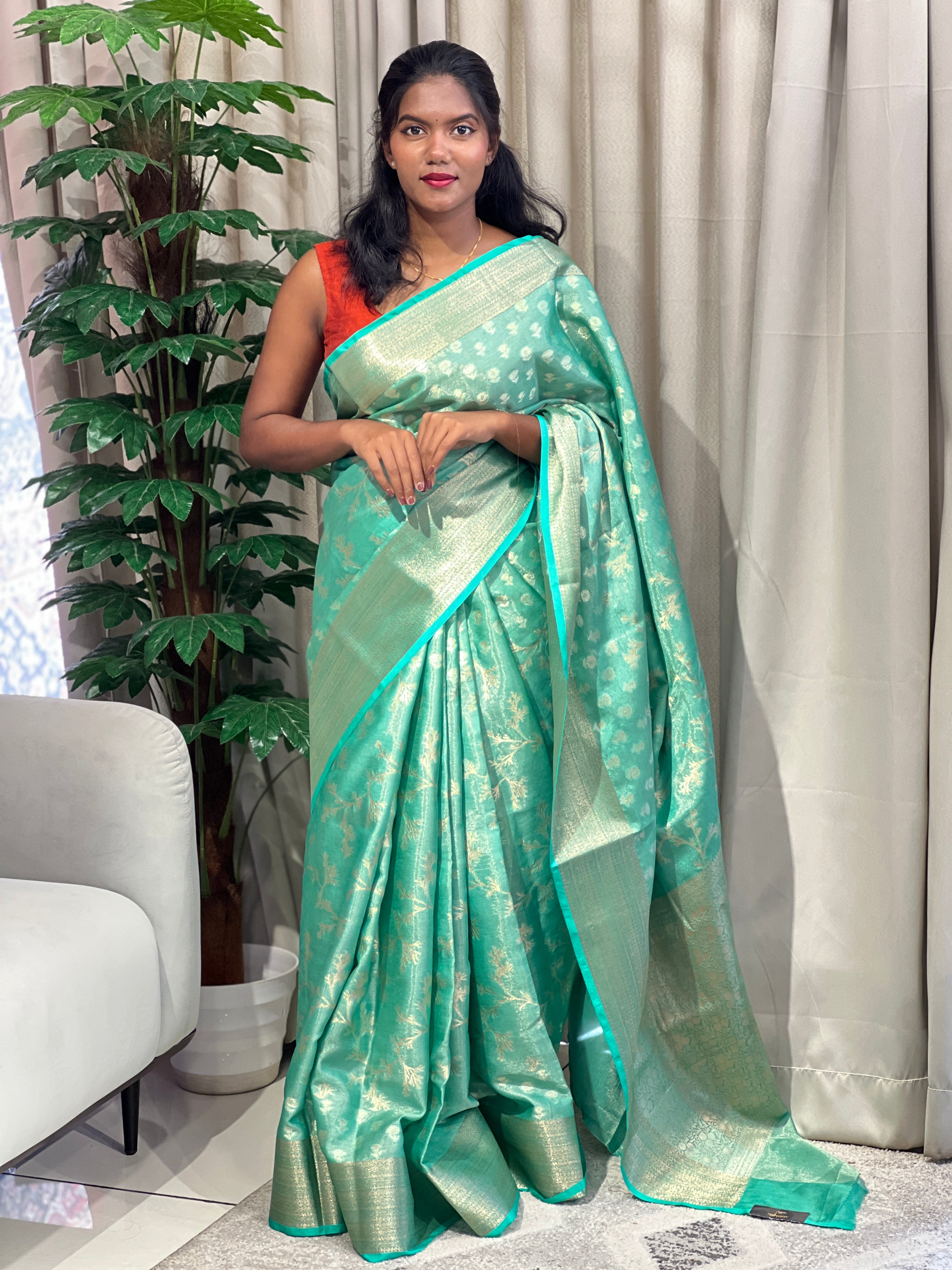 Brocade Pattern Tissue Banarasi Saree | NN325