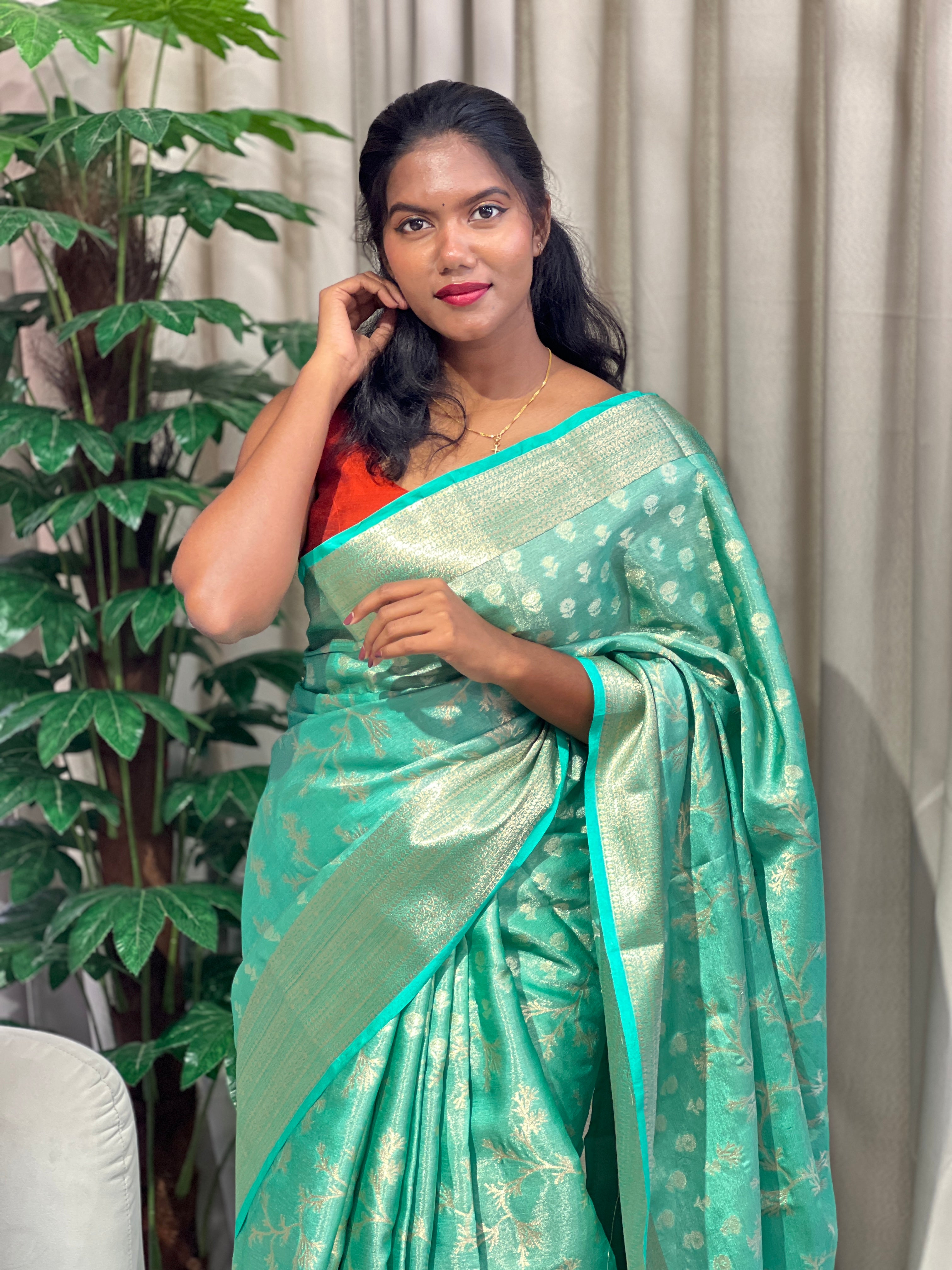 Brocade Pattern Tissue Banarasi Saree | NN325