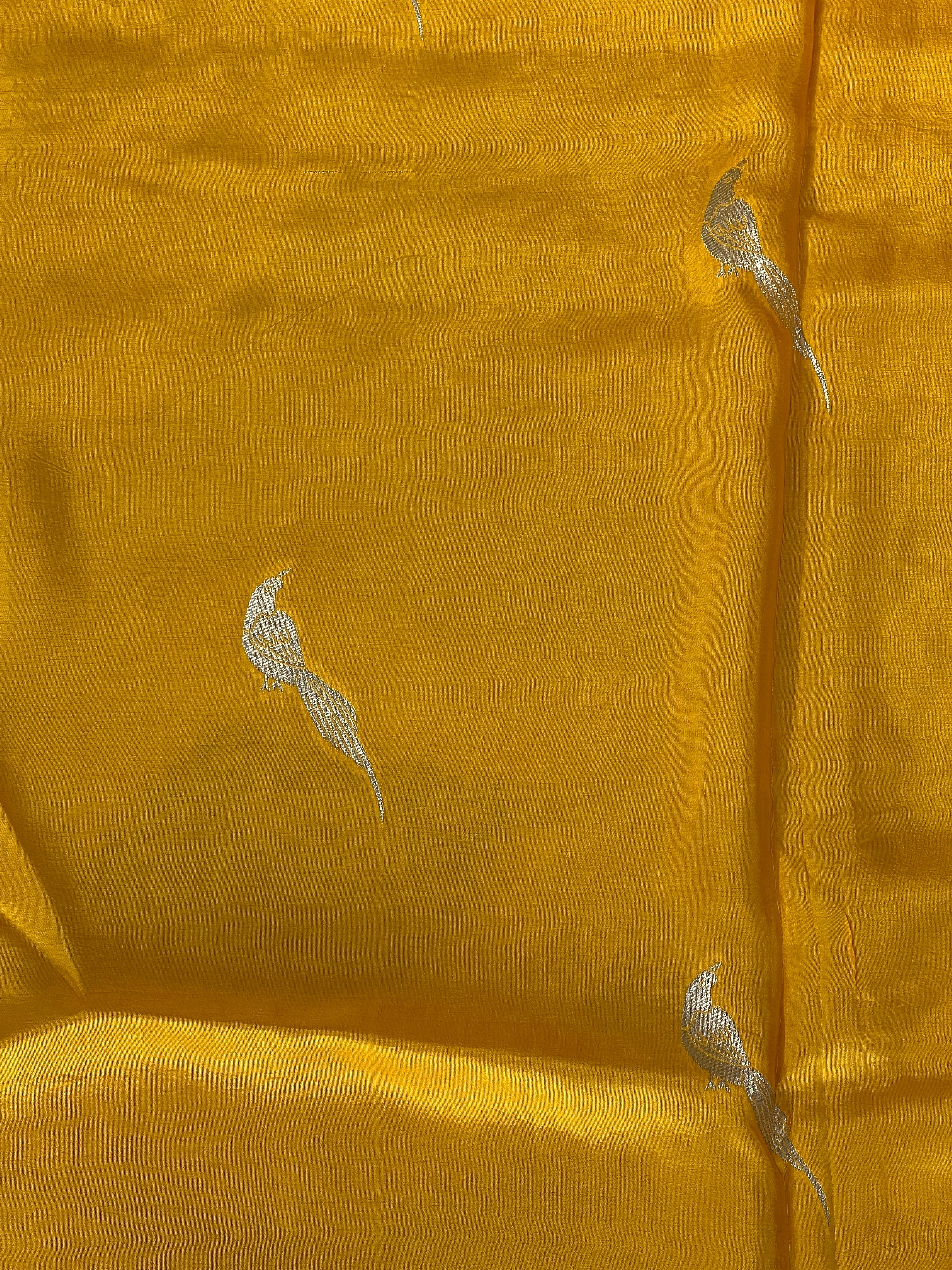 Floral & Bird Designed Semi Silk Saree | NN349