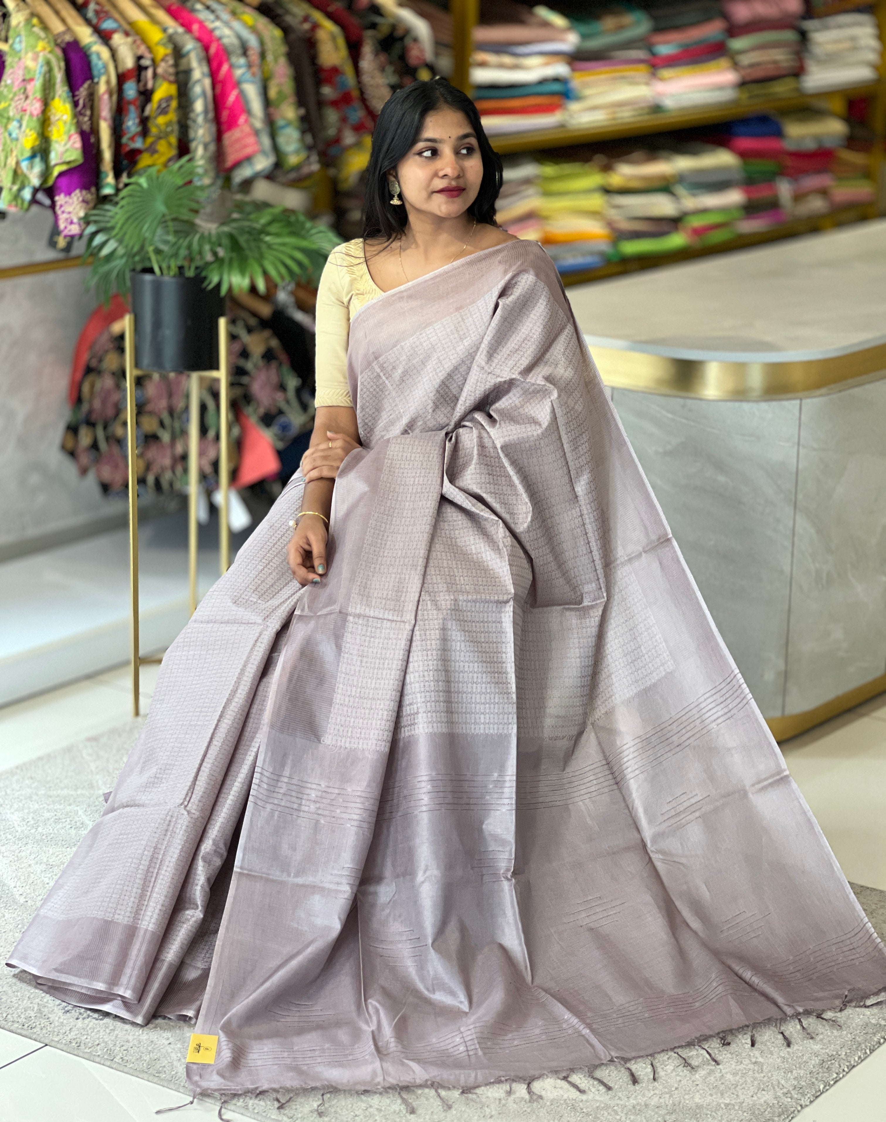 Thread Weaving Tussar Finish Saree | PNS115