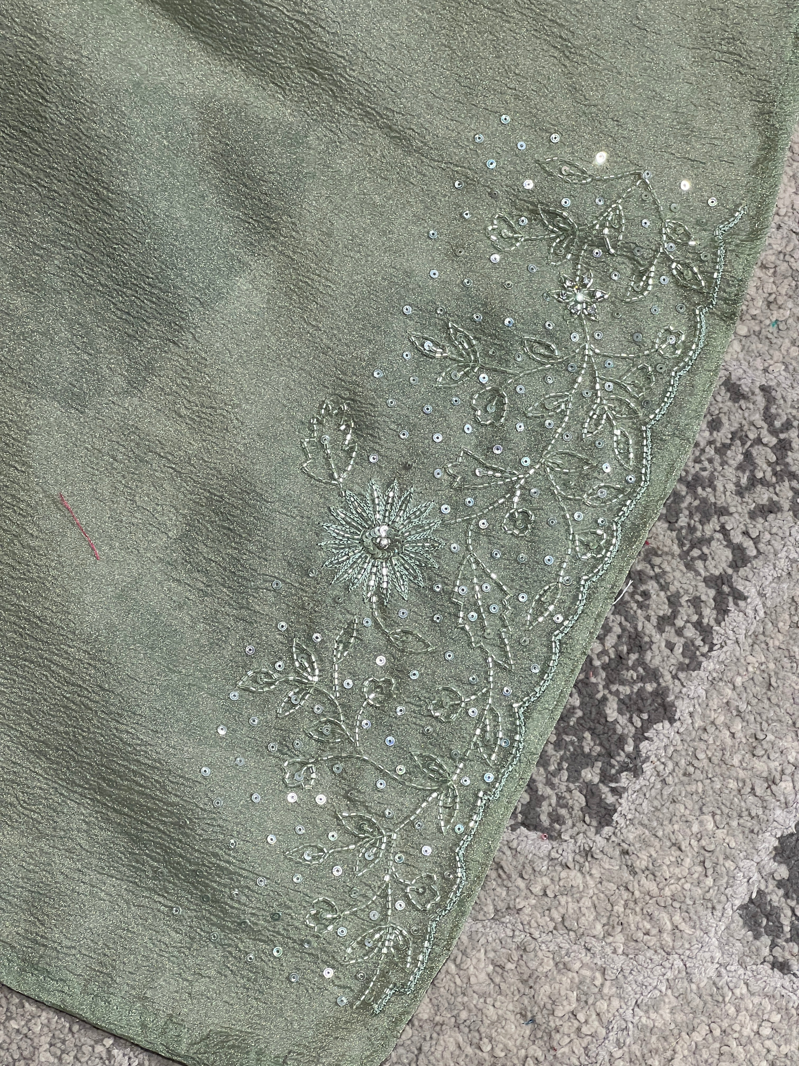 Party Wear Shimmer Crushed Organza Saree | SBP993