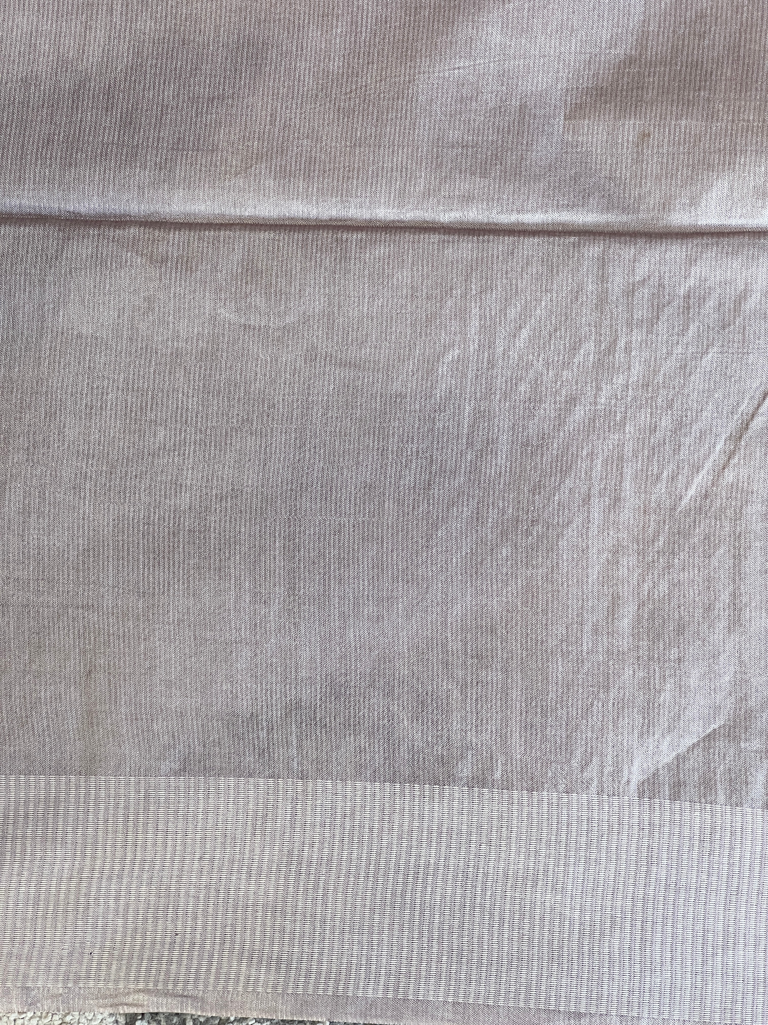 Thread Weaving Geometric Patterned Semi Tussar Saree | PNS167