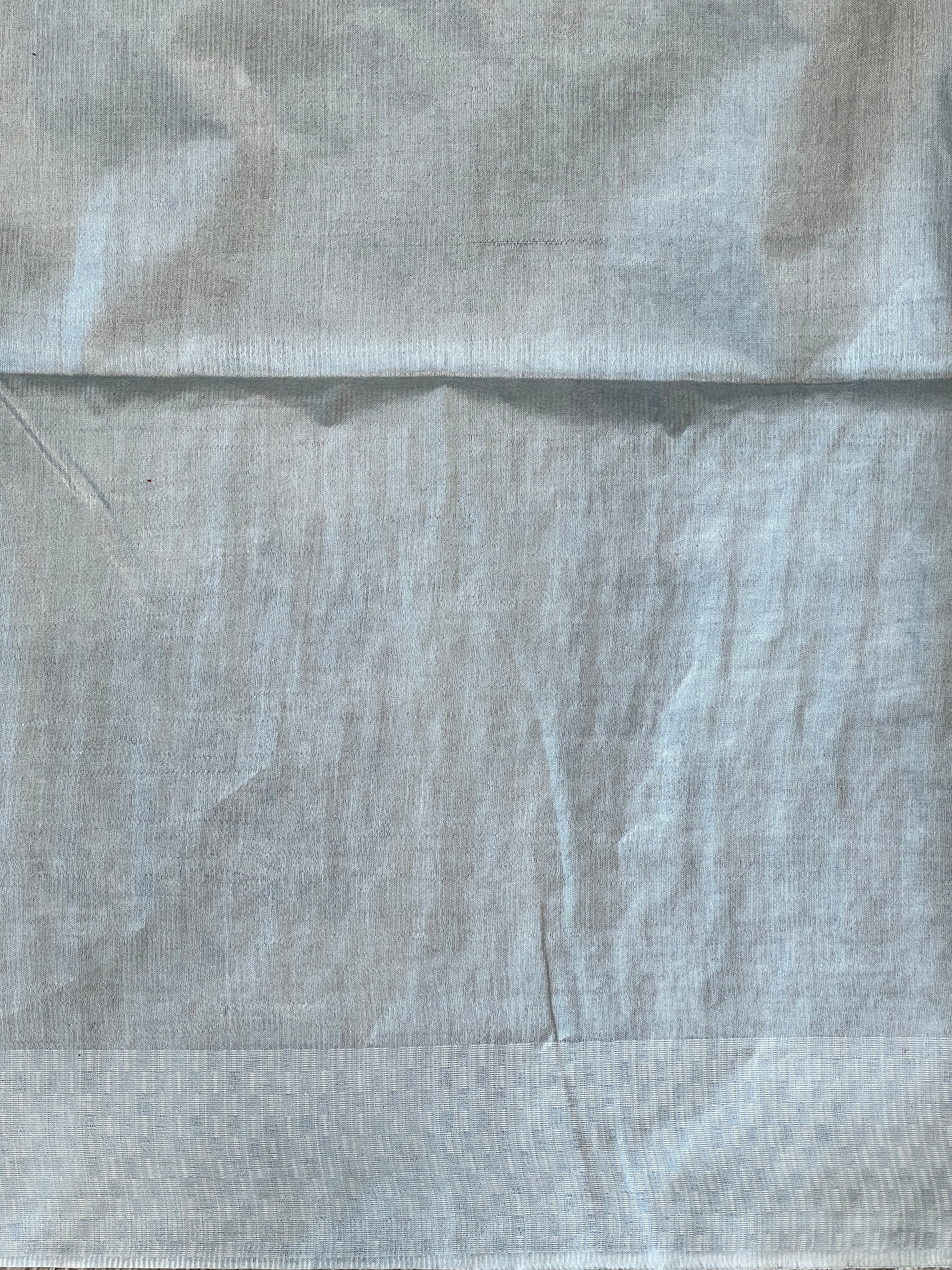 Geometric Pattern Thread Weaved Bamboo Tussar Saree | PNS173