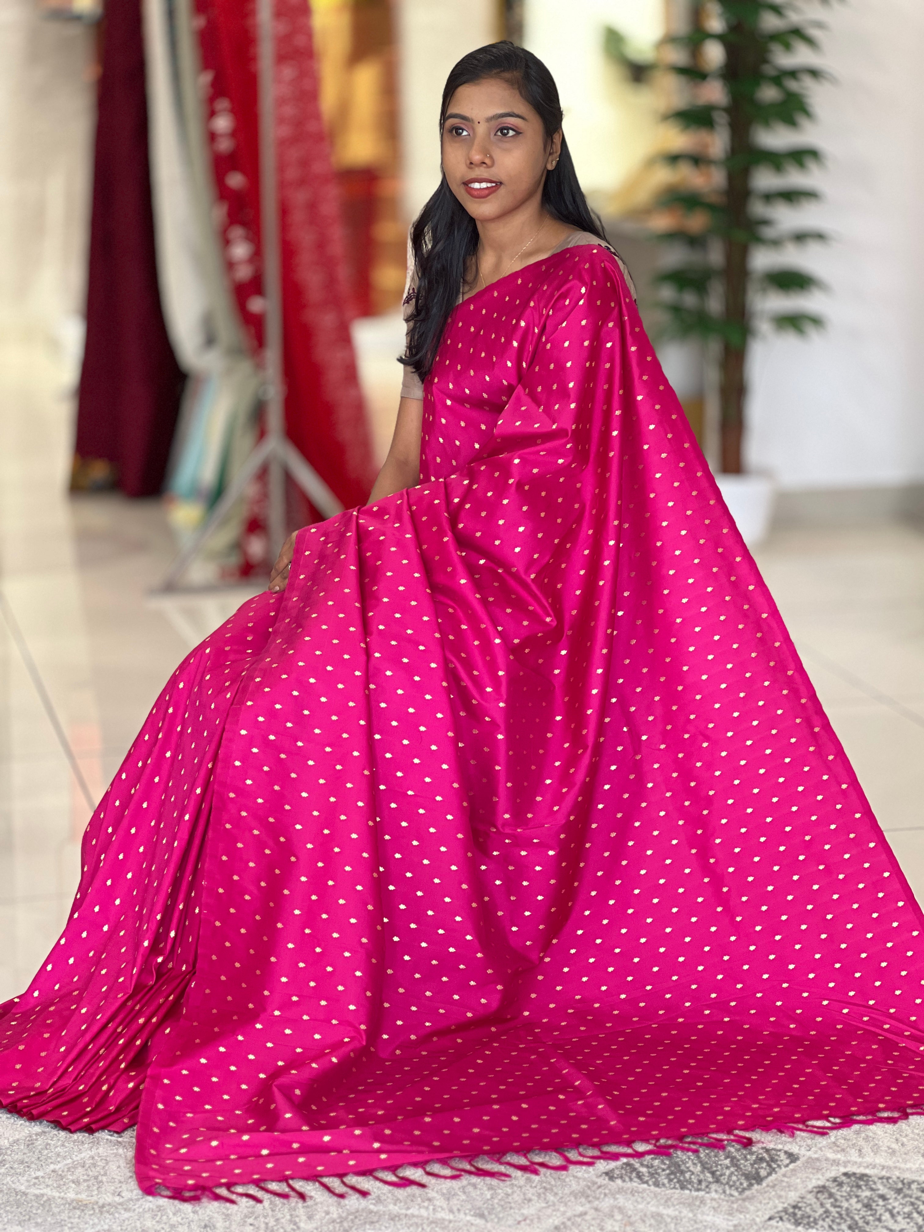Zari Buta Detailed Blended Silk Saree | PDS127