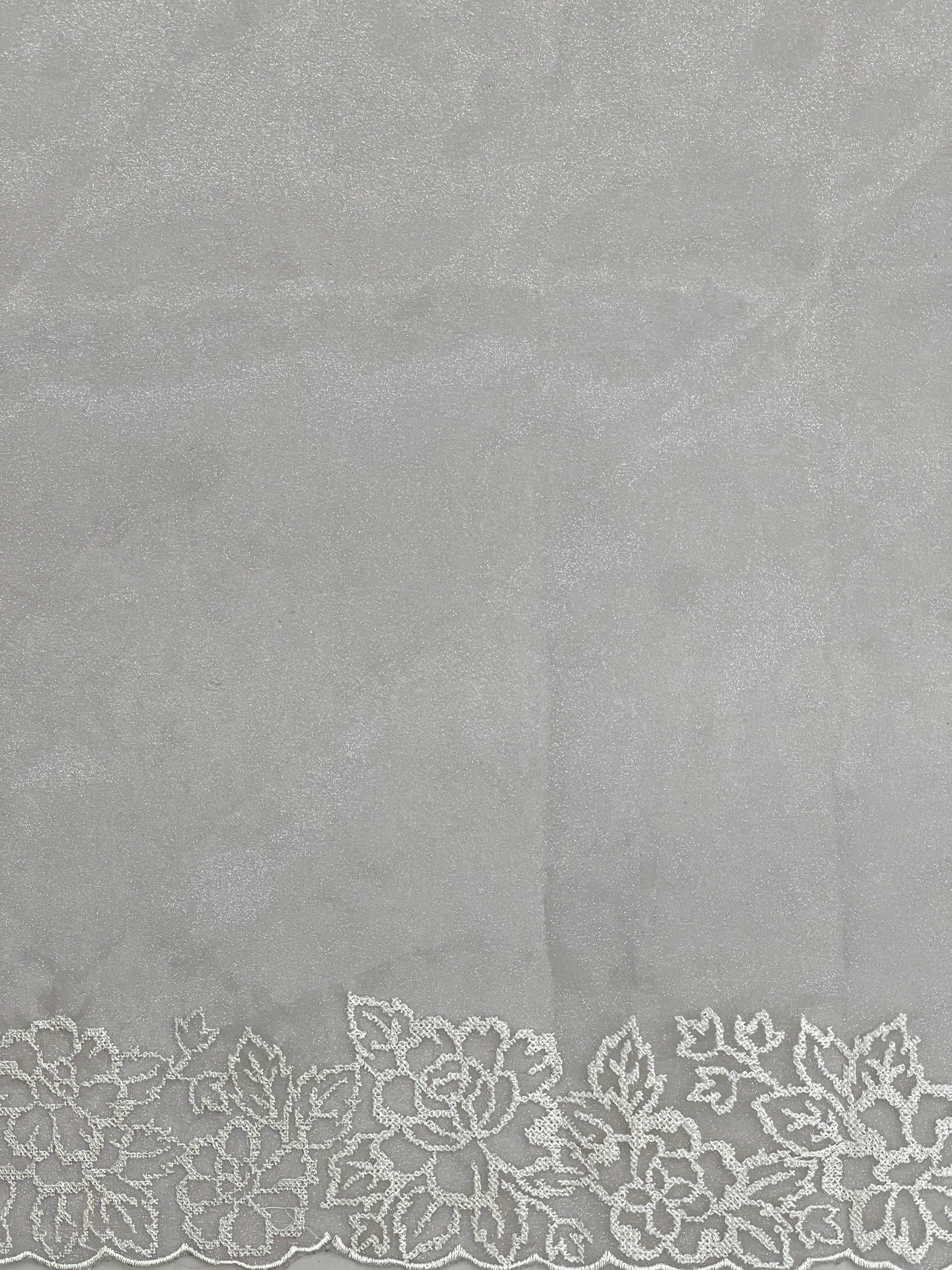 Floral Embroidery Detailed Shimmer Organza Saree | BLD1615