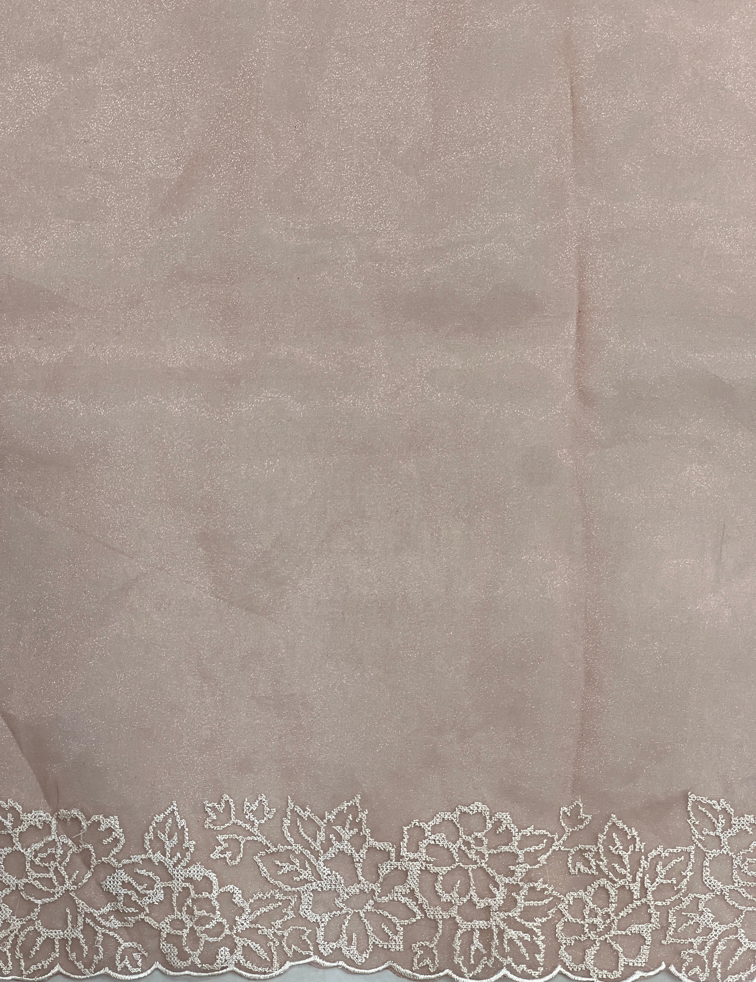 Floral Embroidery Detailed Shimmer Organza Saree | BLD1614