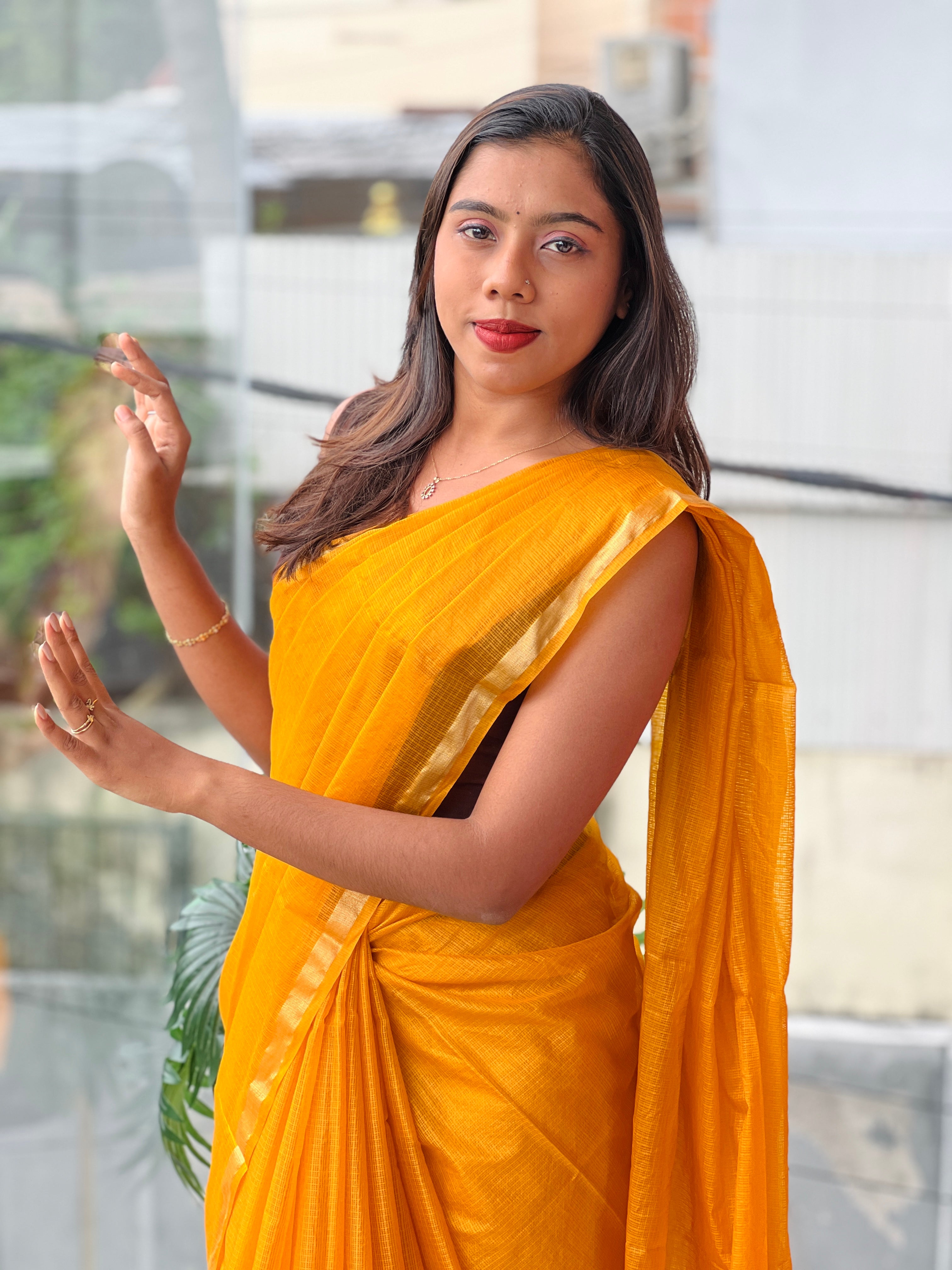 Zari Border Detailed Kota Saree | RK309
