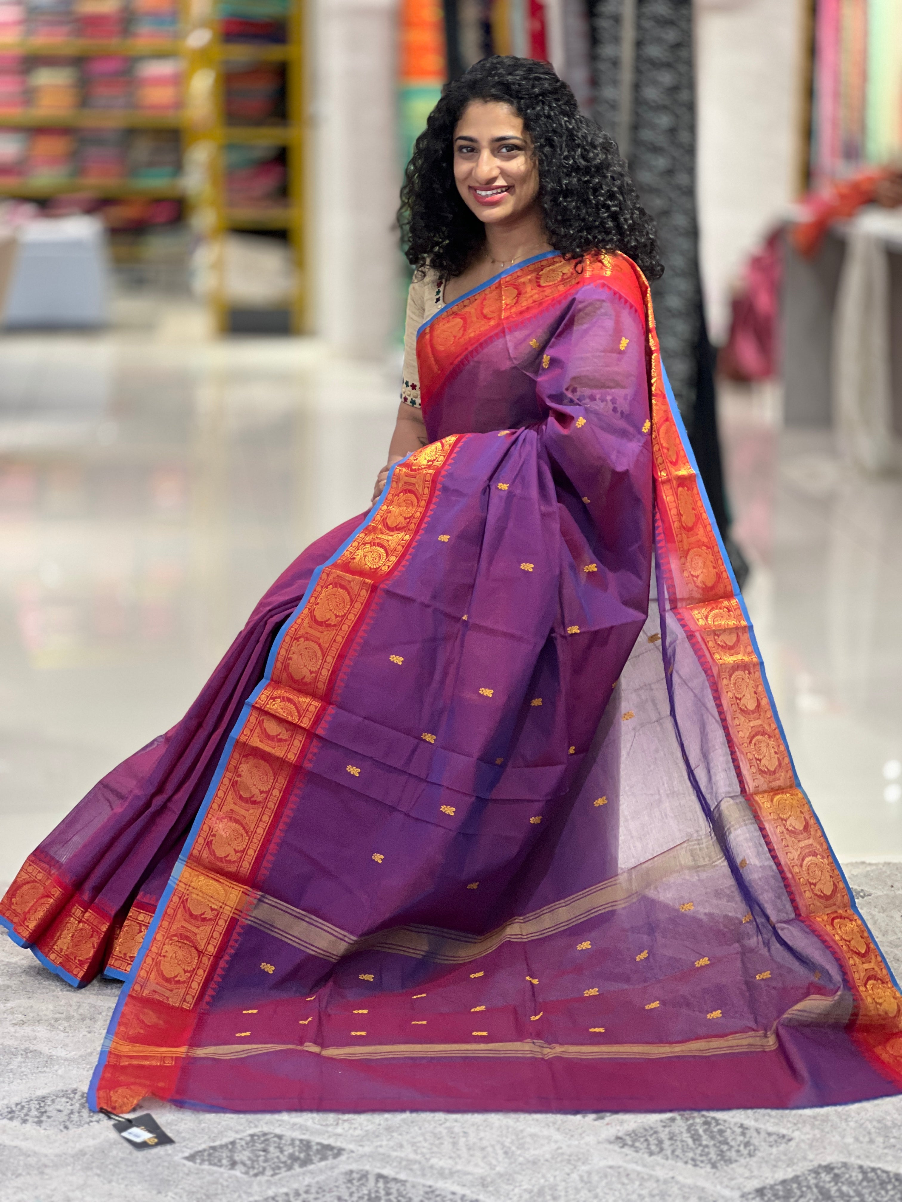 Traditional Kanchi Cotton Saree | VR218