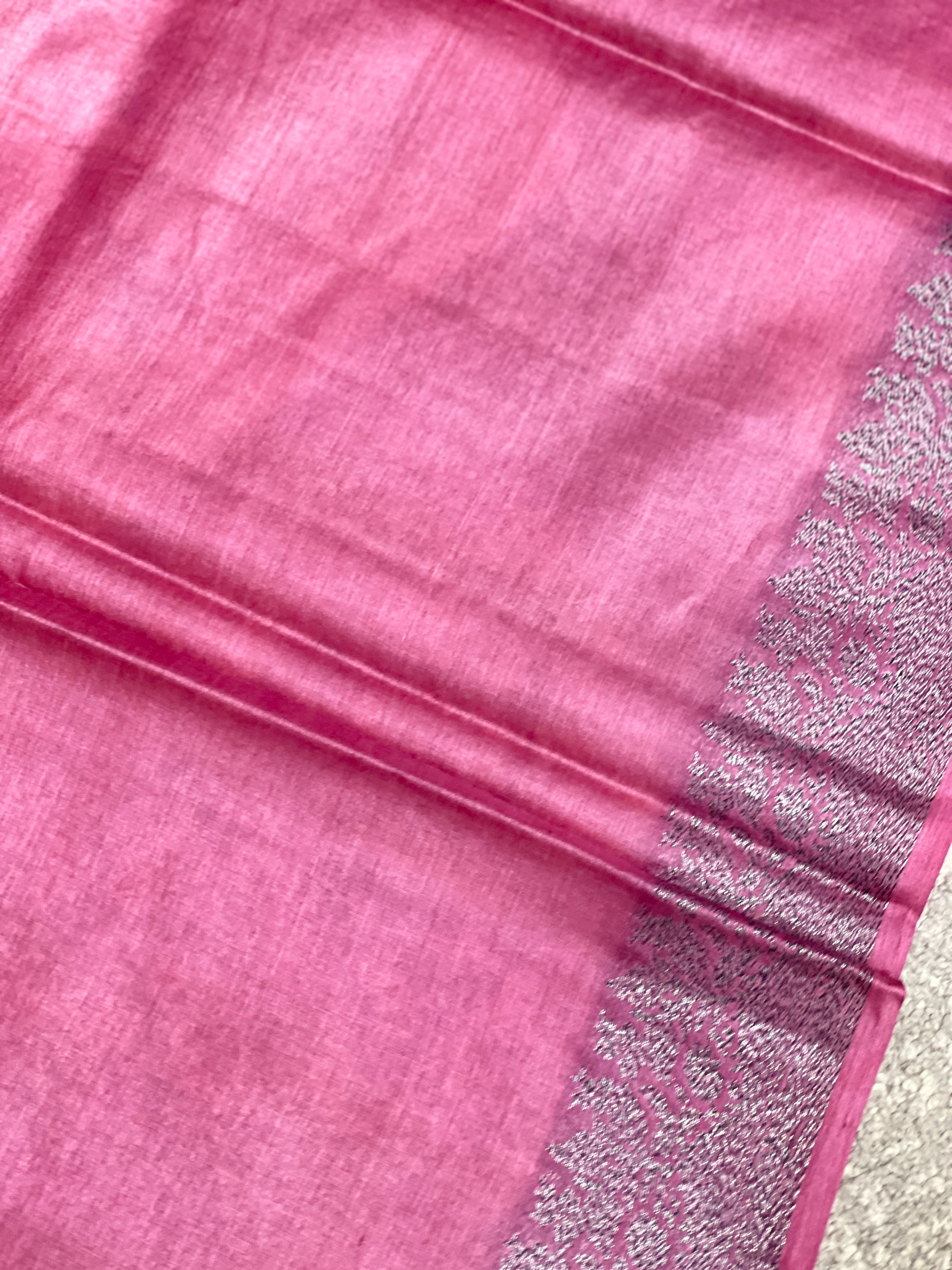 Scattered Buta Detailed Tussar Banarasi Saree | YNG625