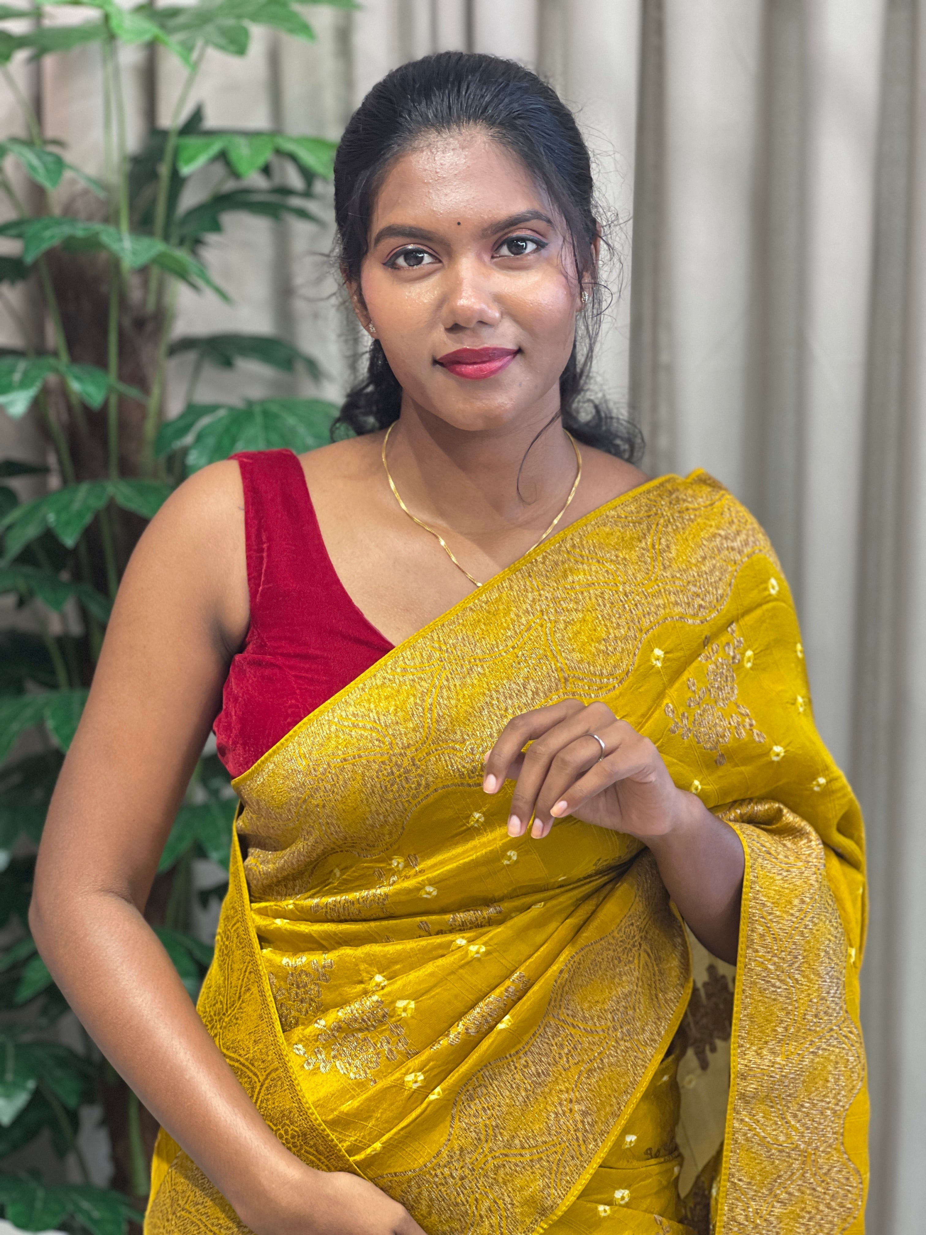 Thread and Zari Woven Banarasi Silk Saree | YNG651