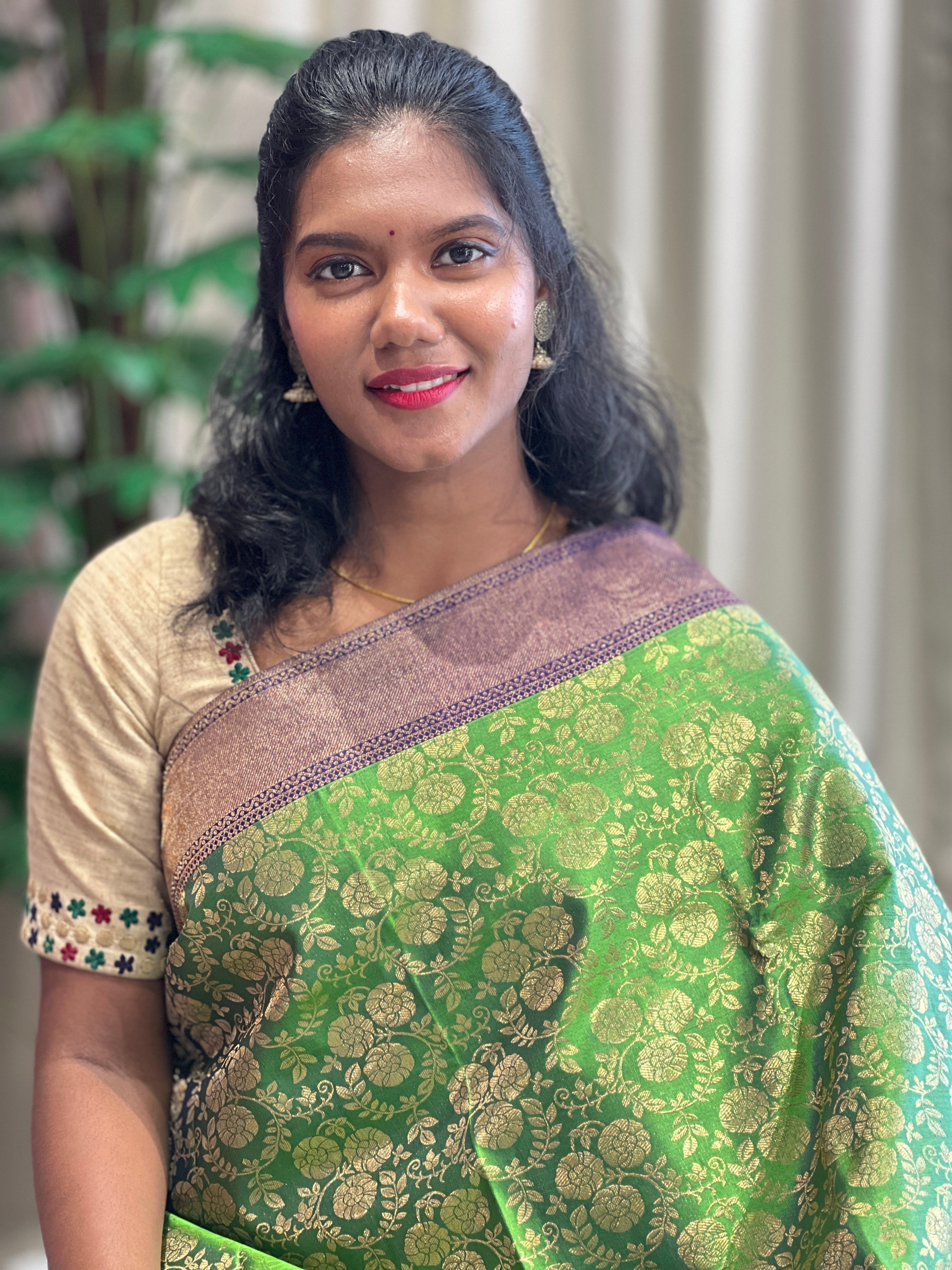Floral Pattern Kanchipuram Saree | OM245