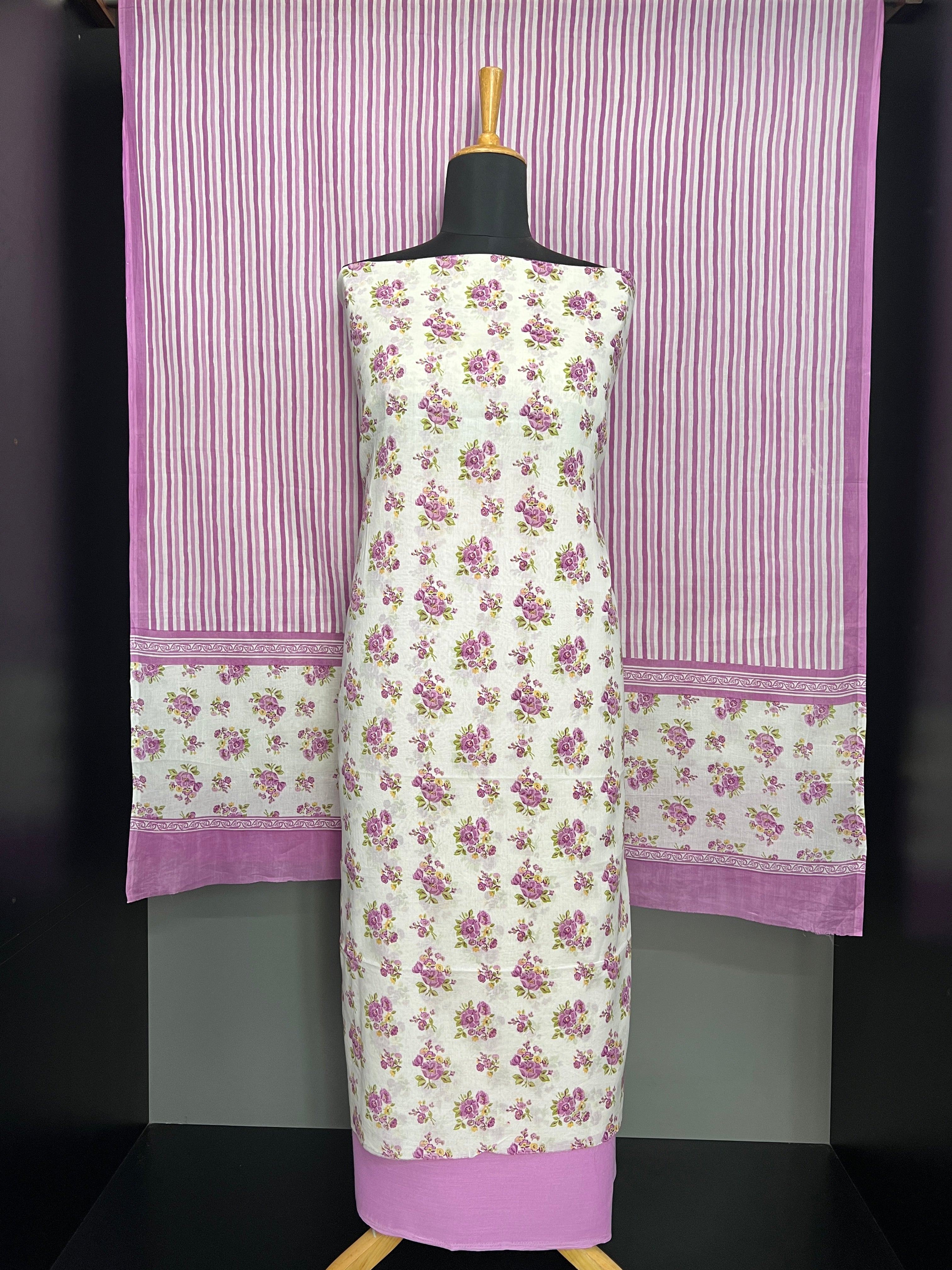 Floral Digital Print Detailed Cotton Salwar Set | HE122