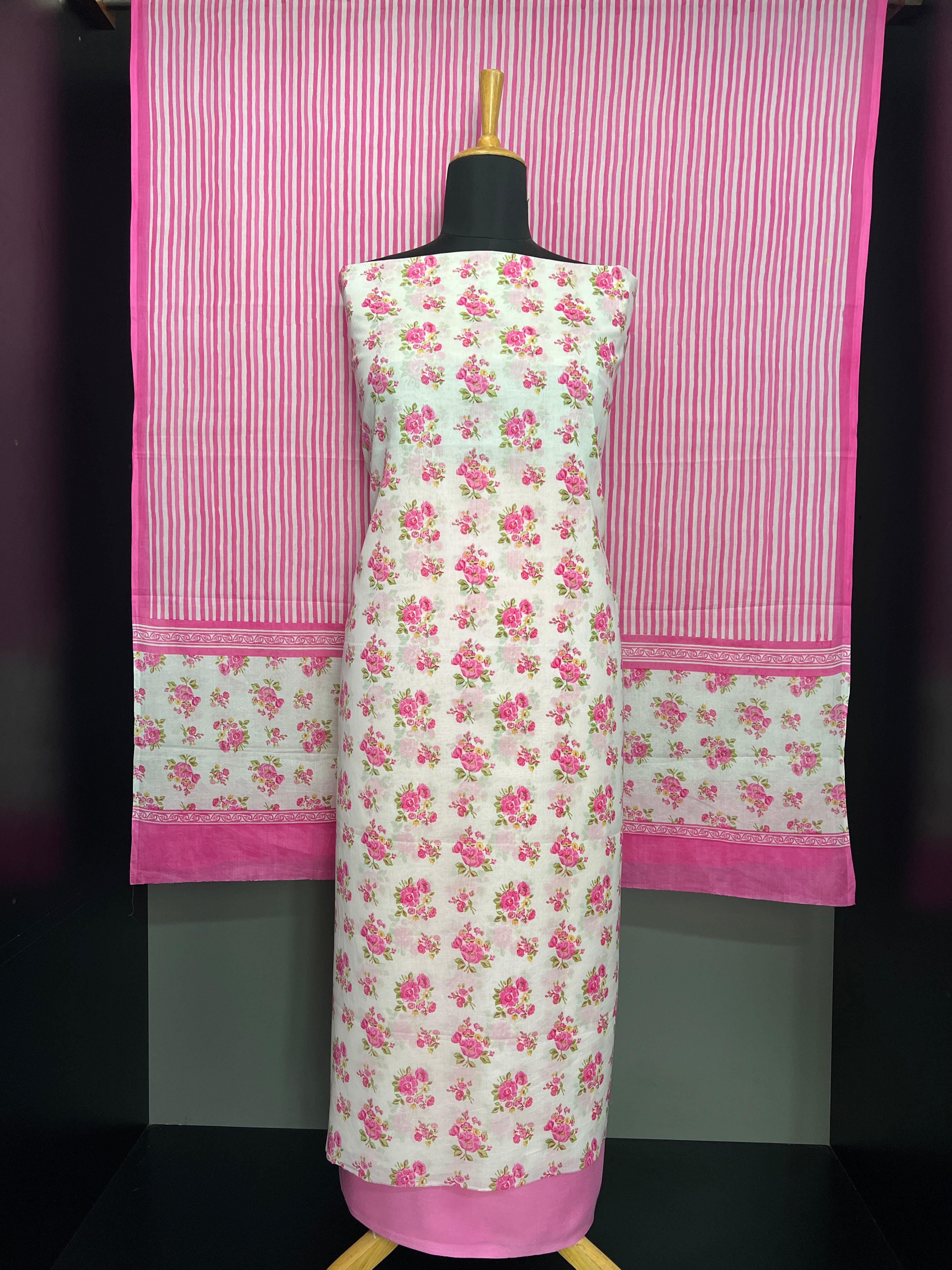 Floral Digital Print Detailed Cotton Salwar Set | HE121