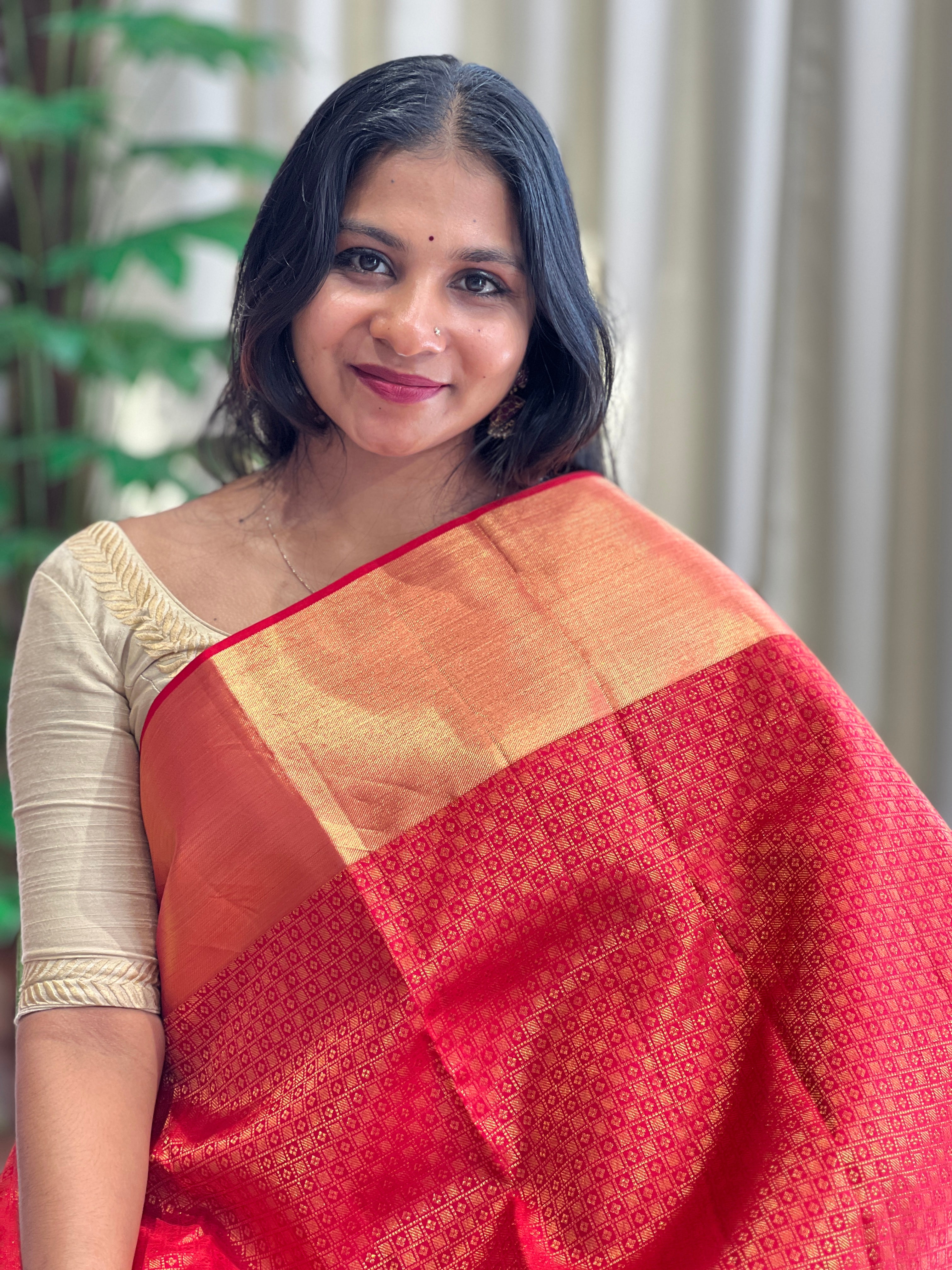 Geometrical Design Kanchipuram Saree | SME207