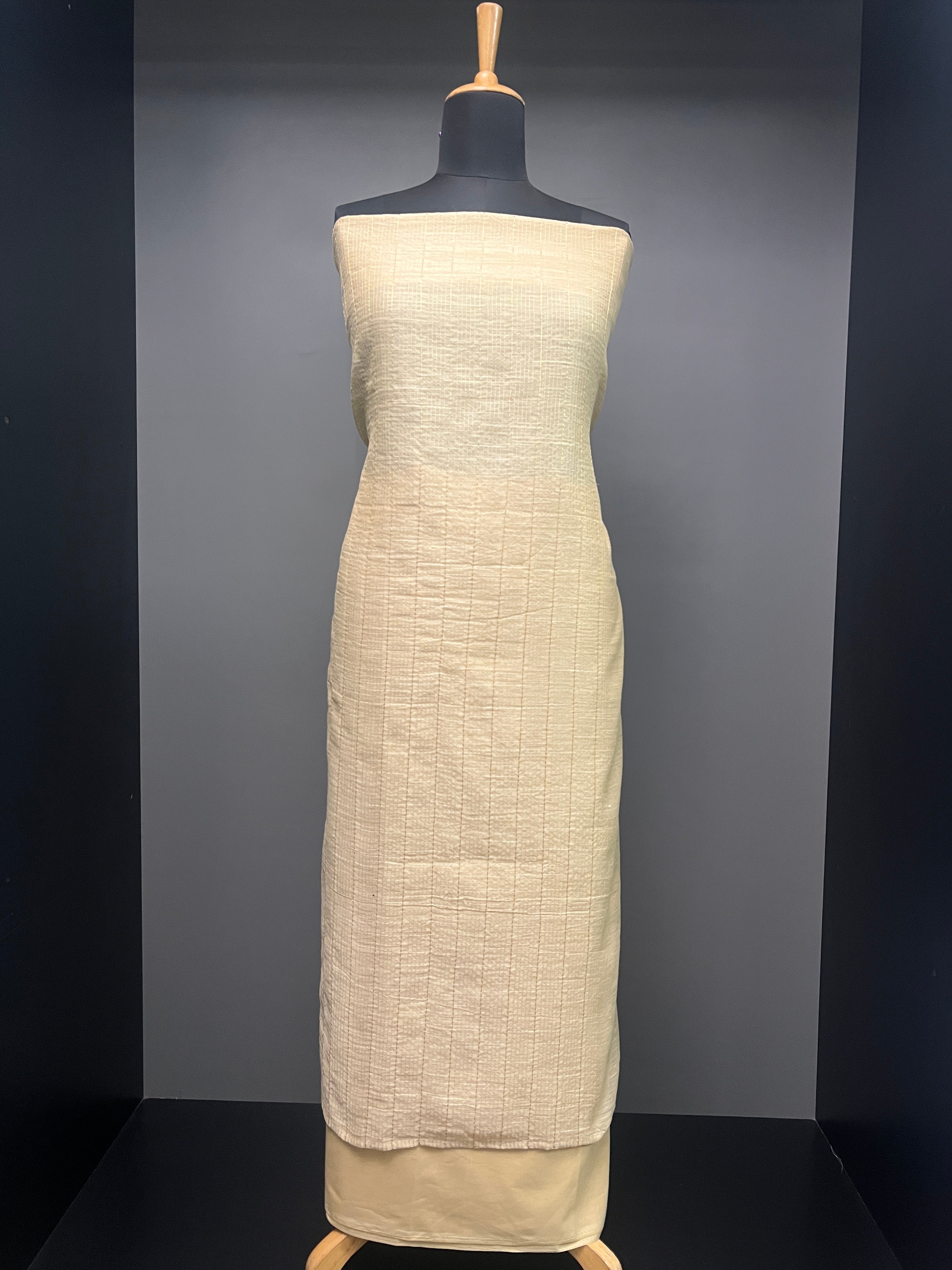 Kantha Weaved Chanderi Silk Salwar Set | HE239