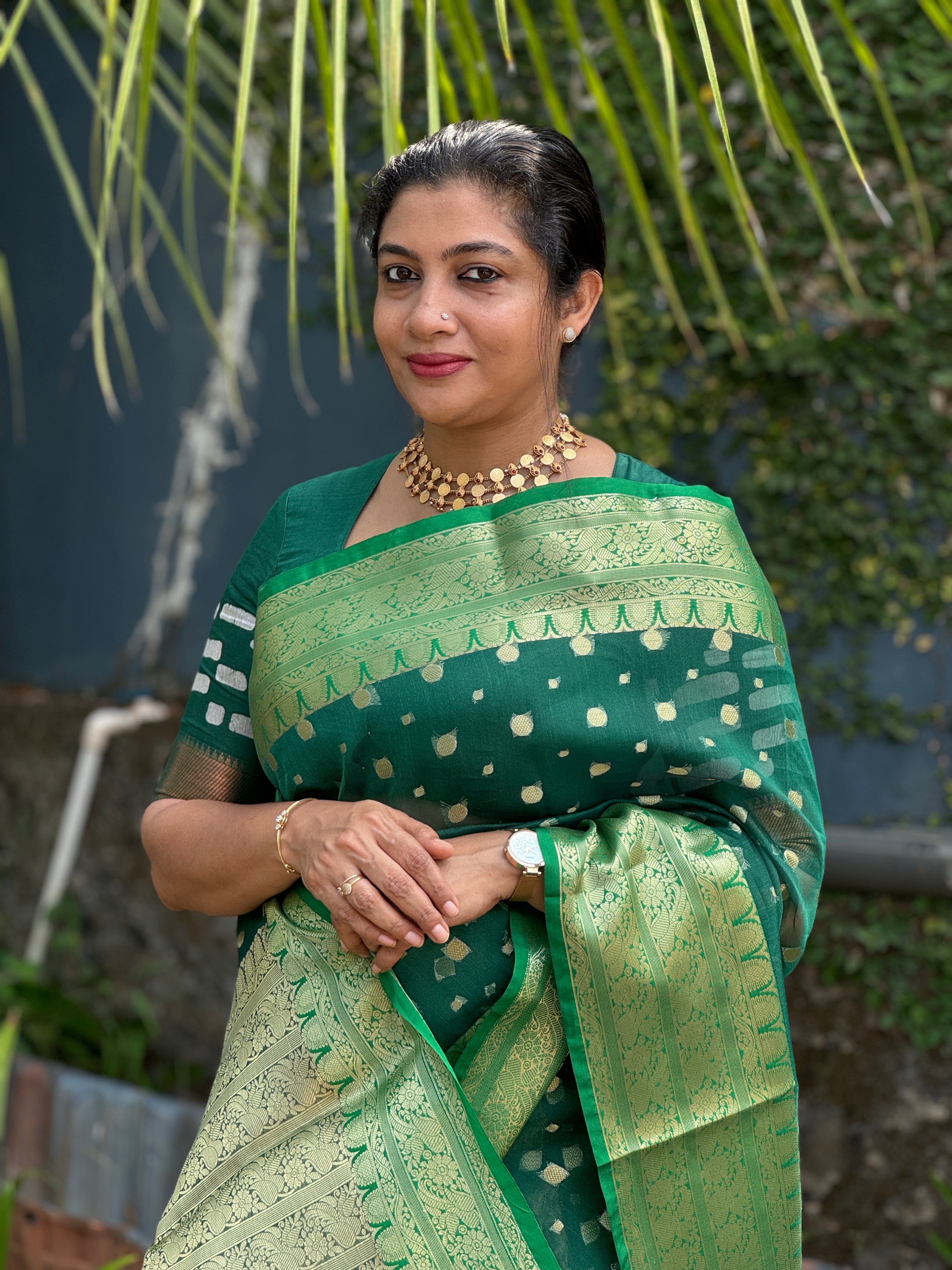 Kora Organza Chanderi Saree | NN109