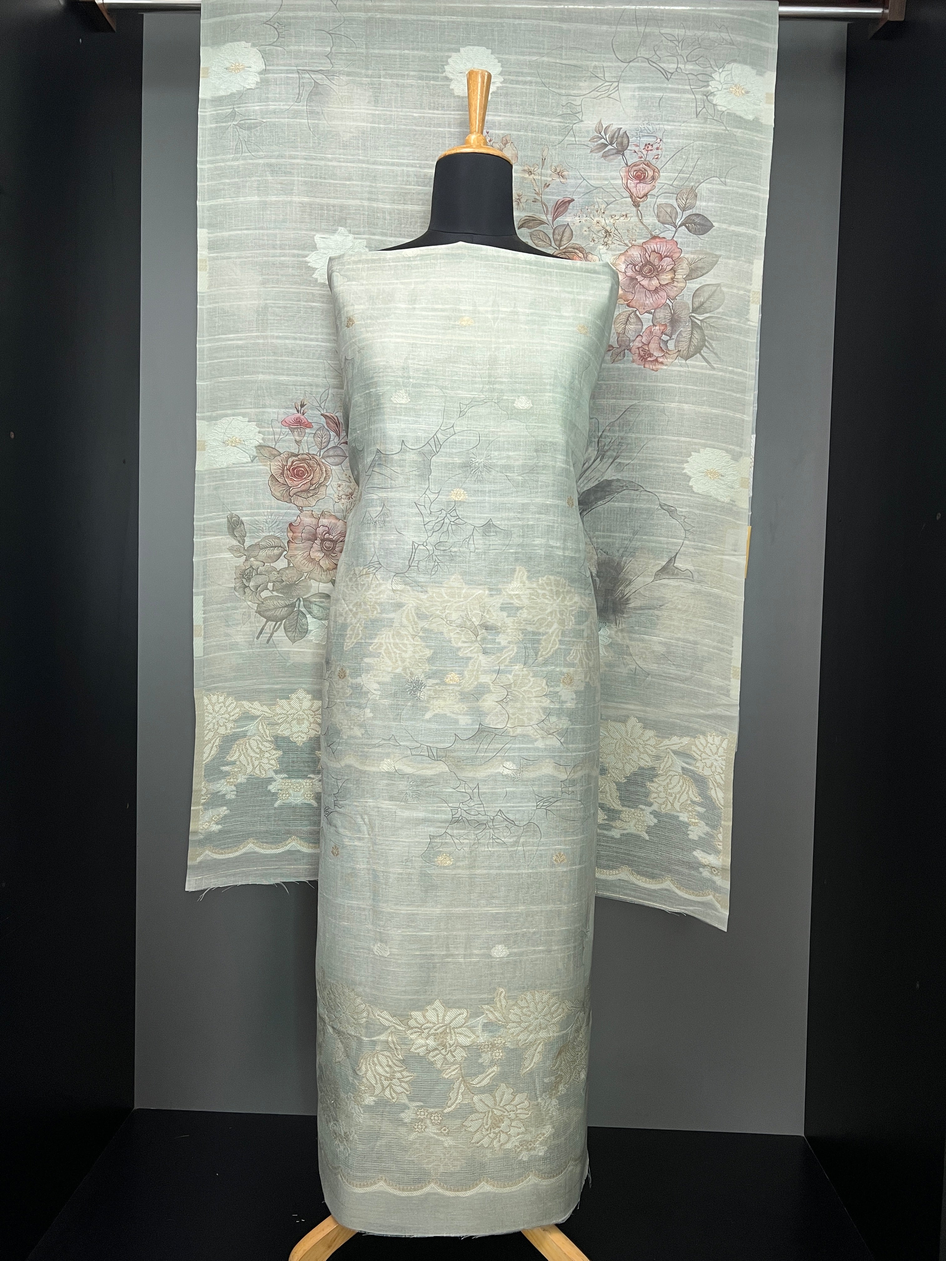 Floral Printed Linen Cotton Salwar Set | SSN419