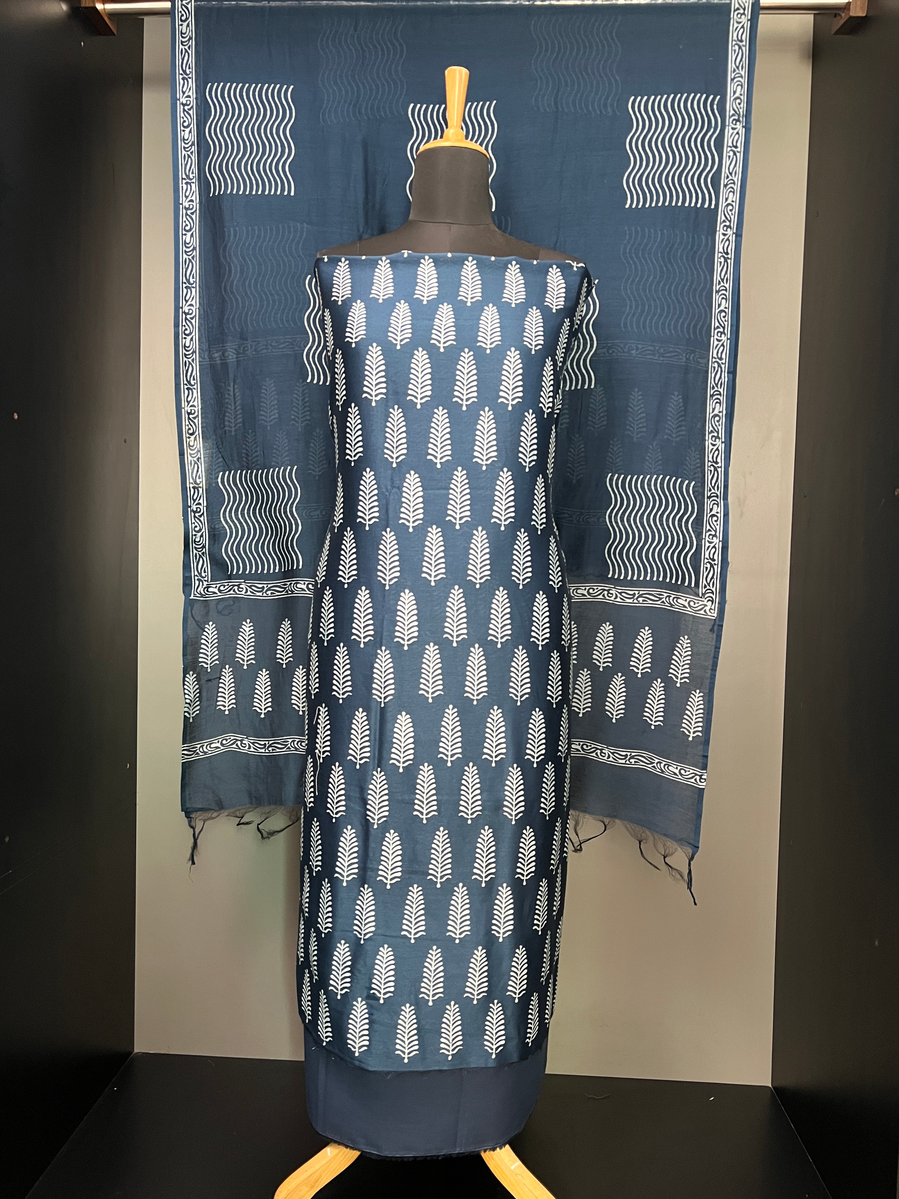 Digital Printed Chanderi Salwar Set | HE175