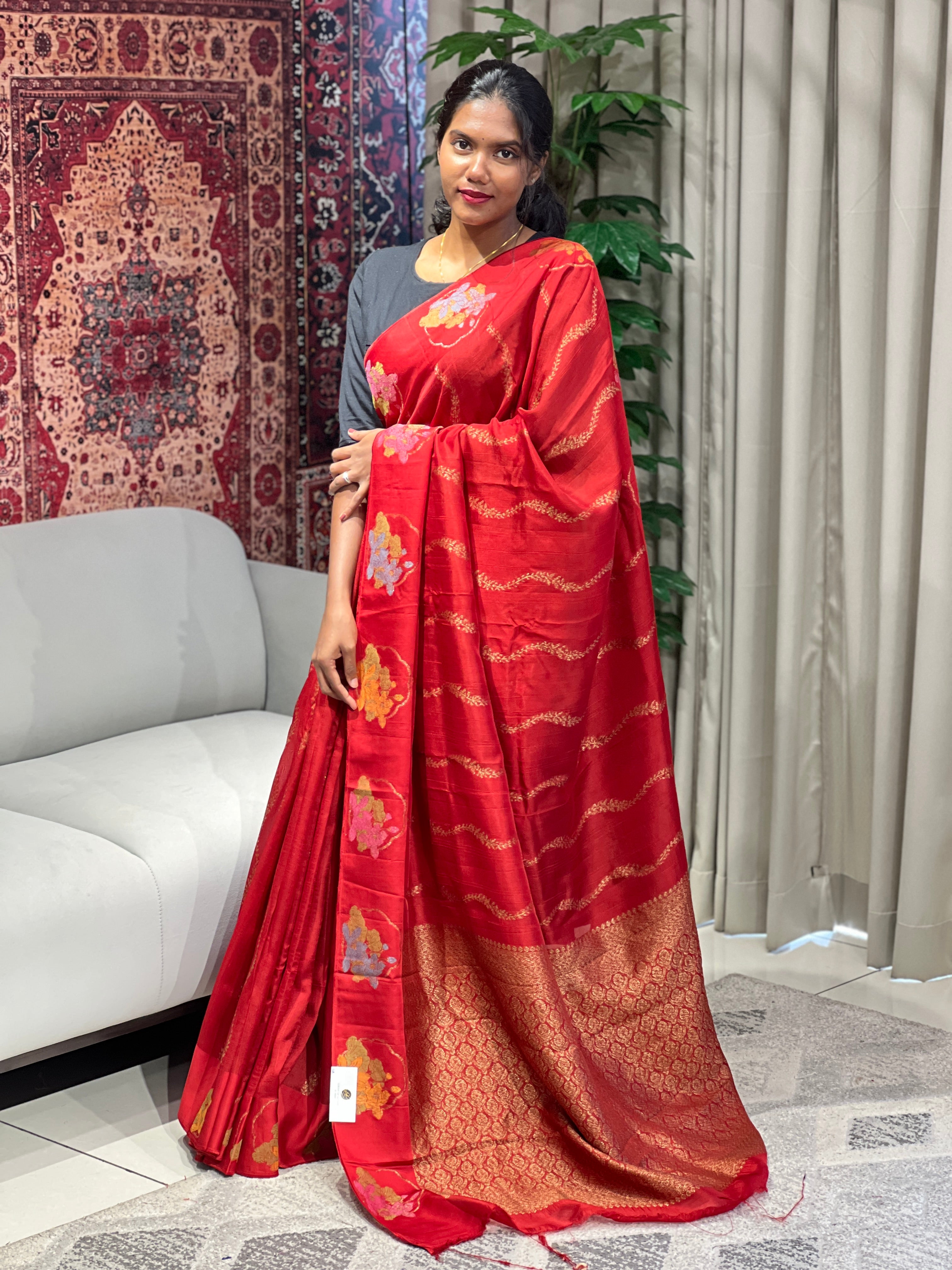 Meenakari patterned Banarasi Saree | YNG664