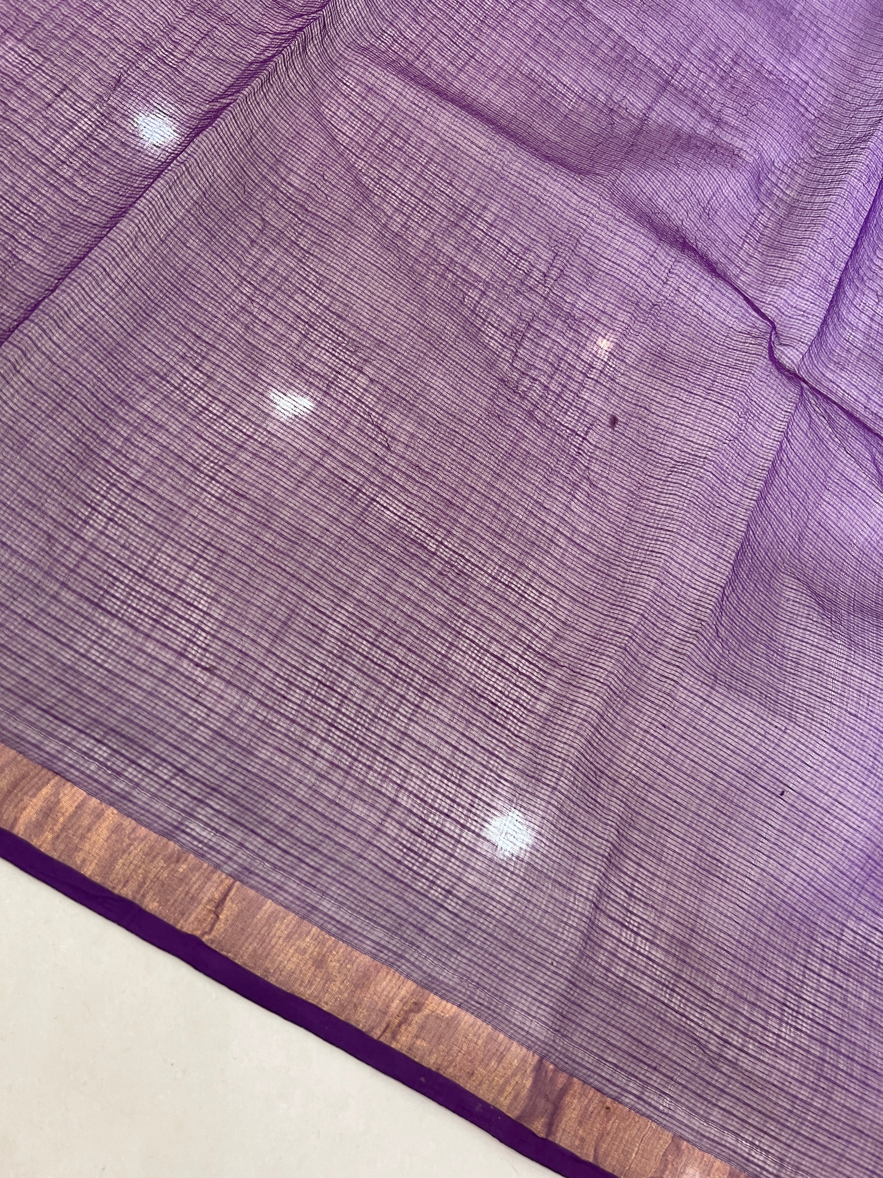 Hand Block Printed Kota Doria Saree | VFC435